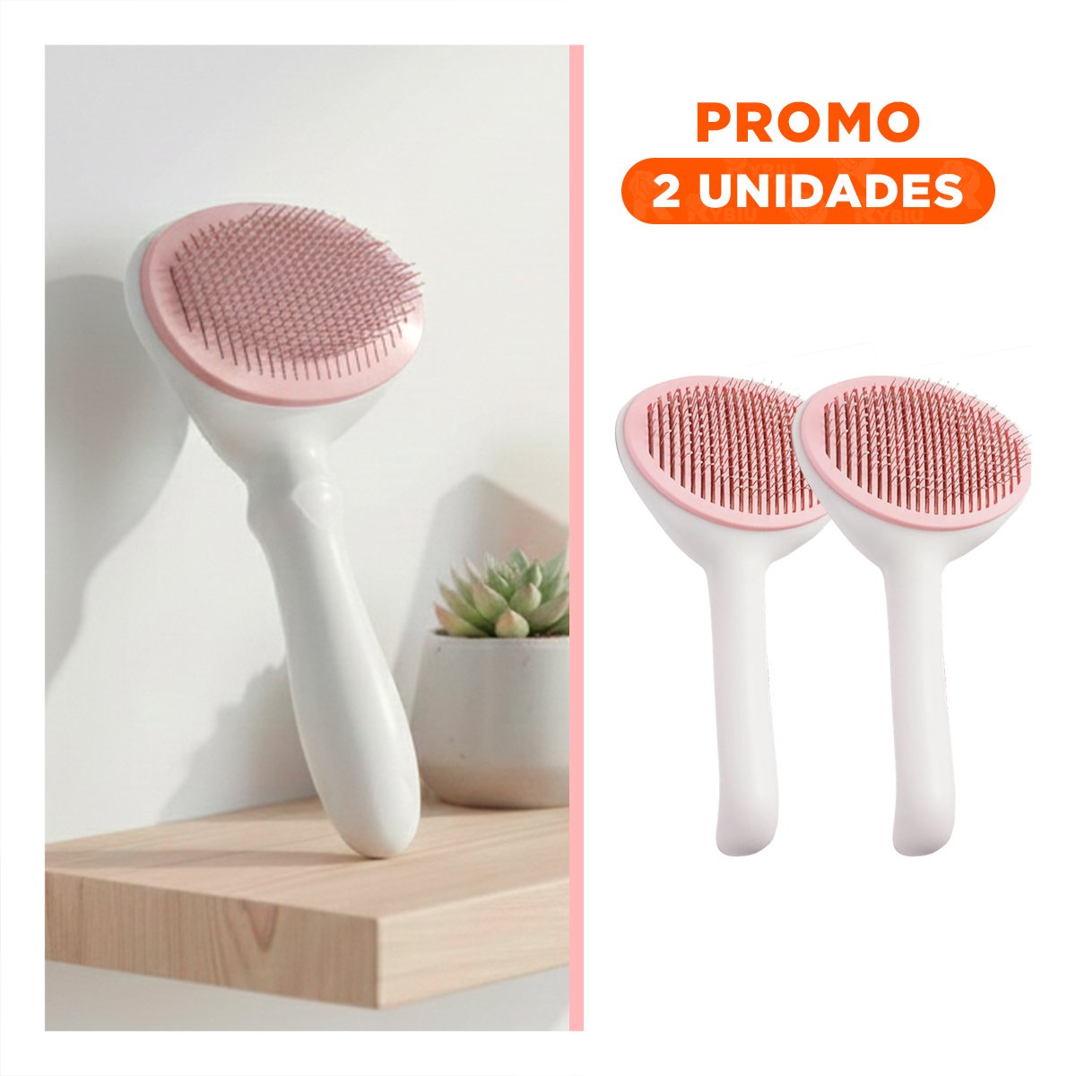 PACK2 EQUIPO DE LIMPIEZA ROSADO Y BLANCO QUITAPELUSA MANUAL REUTILIZABLE - 1