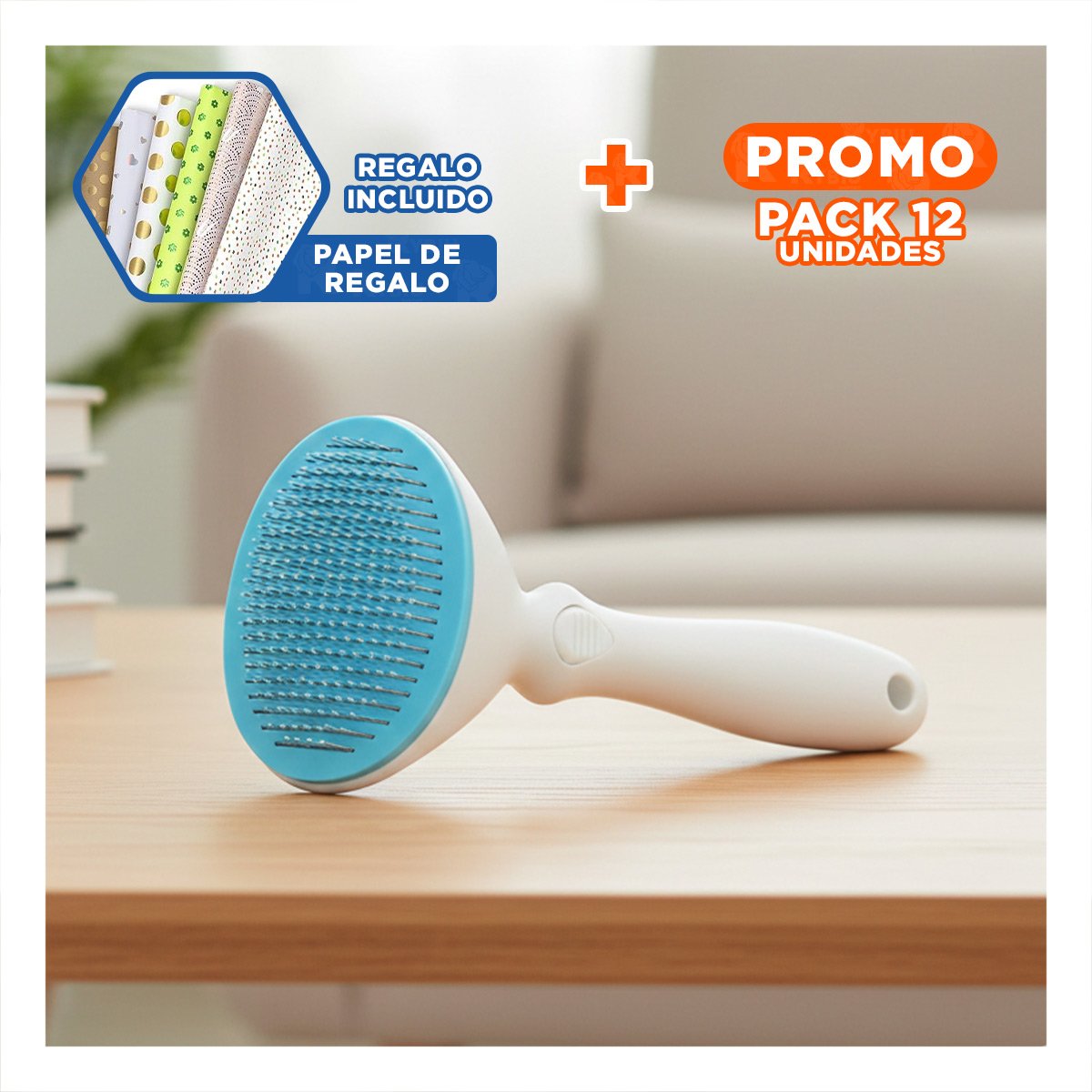 PACK12 SISTEMA PORTATIL CELESTE Y BLANCO CON EXPULSADOR PARA ROPA Y+PAPEL REGALO - 1