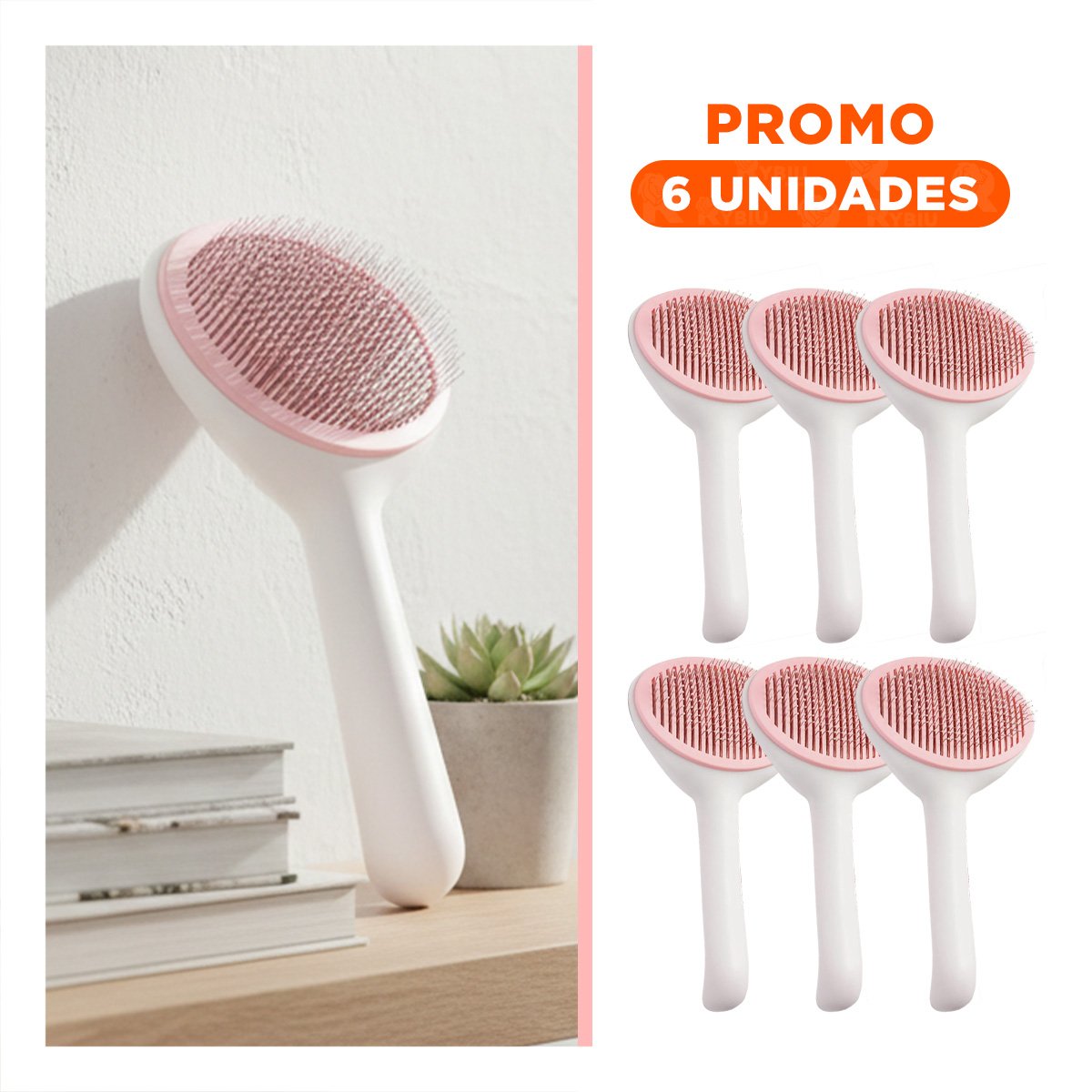 PACK6 UTENSILIO REUTILIZABLE ROSADO Y BLANCO PARA LIMPIEZA DIARIA EN HOGAR - 1