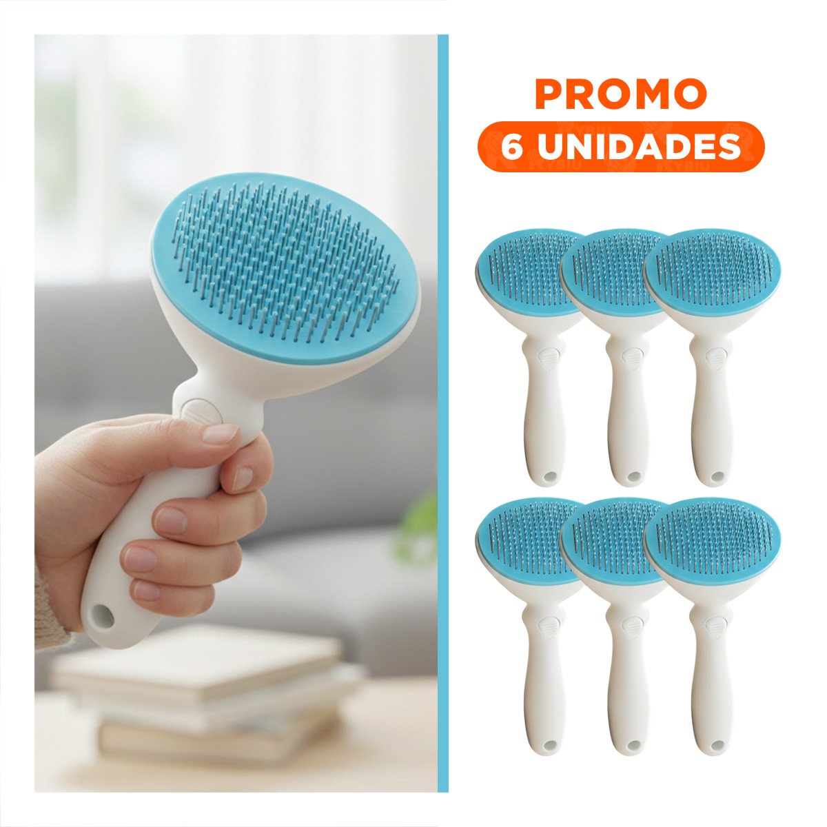 PACK6 UTENSILIO REUTILIZABLE CELESTE Y BLANCO PARA LIMPIEZA DIARIA EN HOGAR - 1
