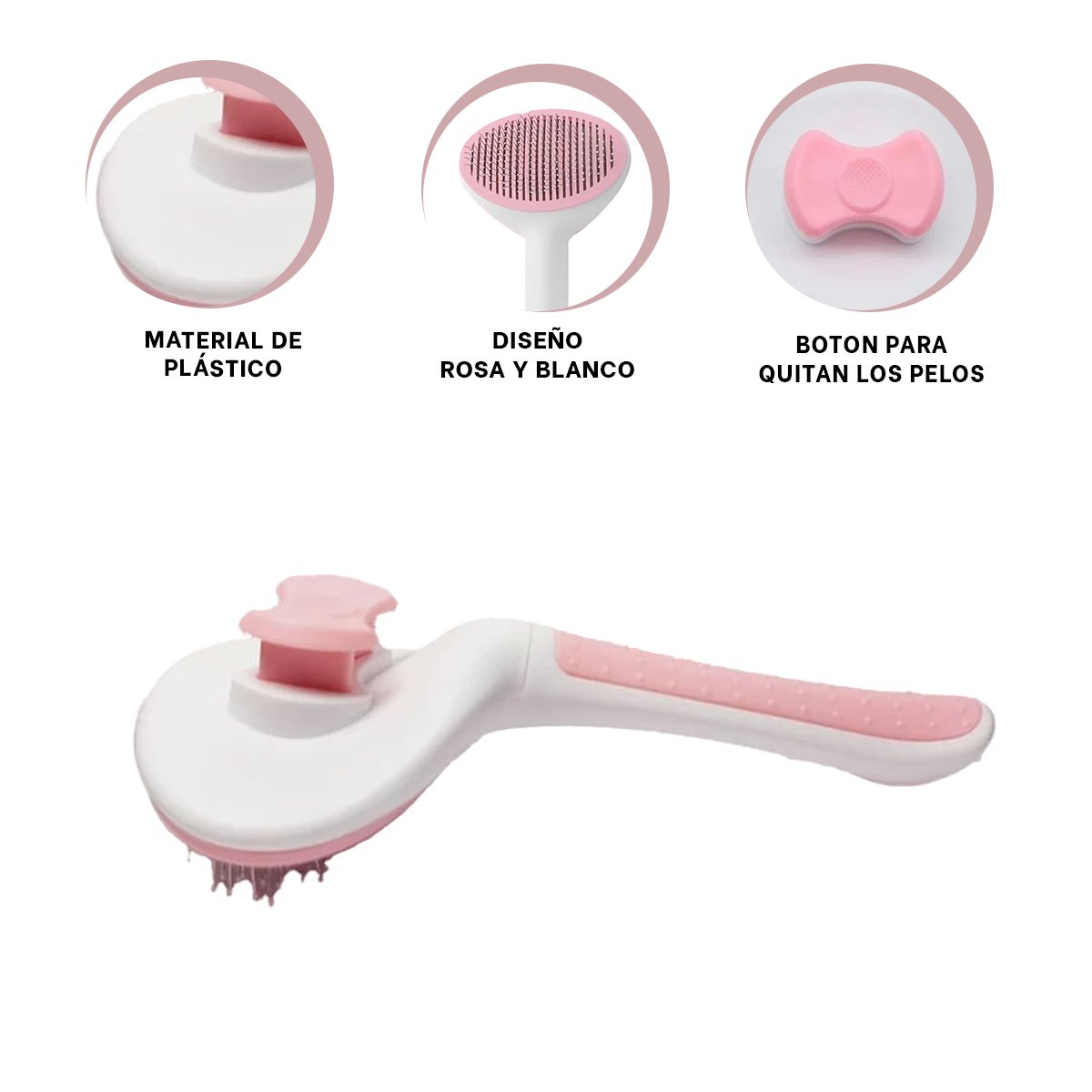 ACCESORIO REMOVEDOR DE PELUSA ROSADO Y BLANCO PARA ROPA SOFA Y TAPIZ DEL HOGAR - 3