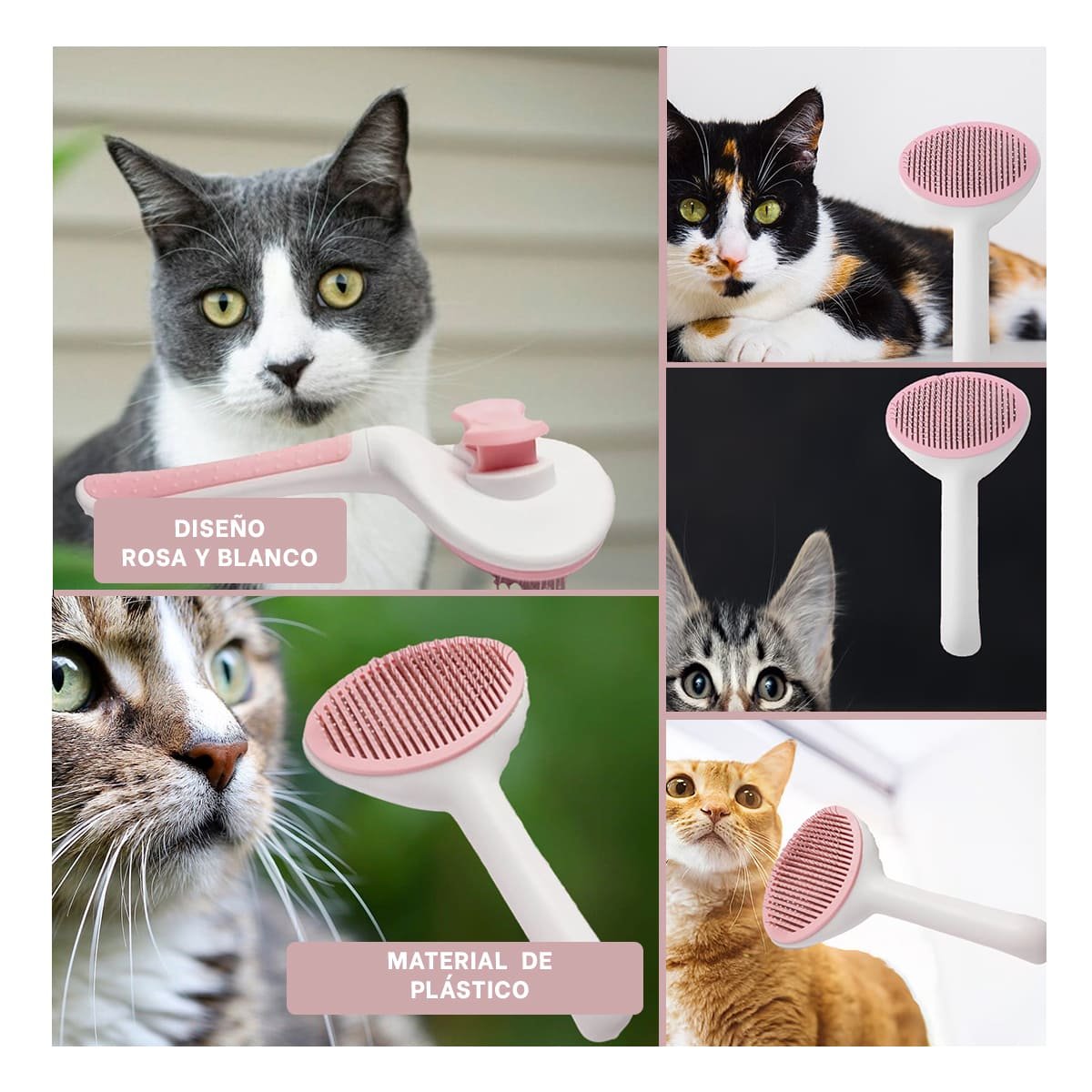 ACCESORIO REMOVEDOR DE PELUSA ROSADO Y BLANCO PARA ROPA SOFA Y TAPIZ DEL HOGAR - 5