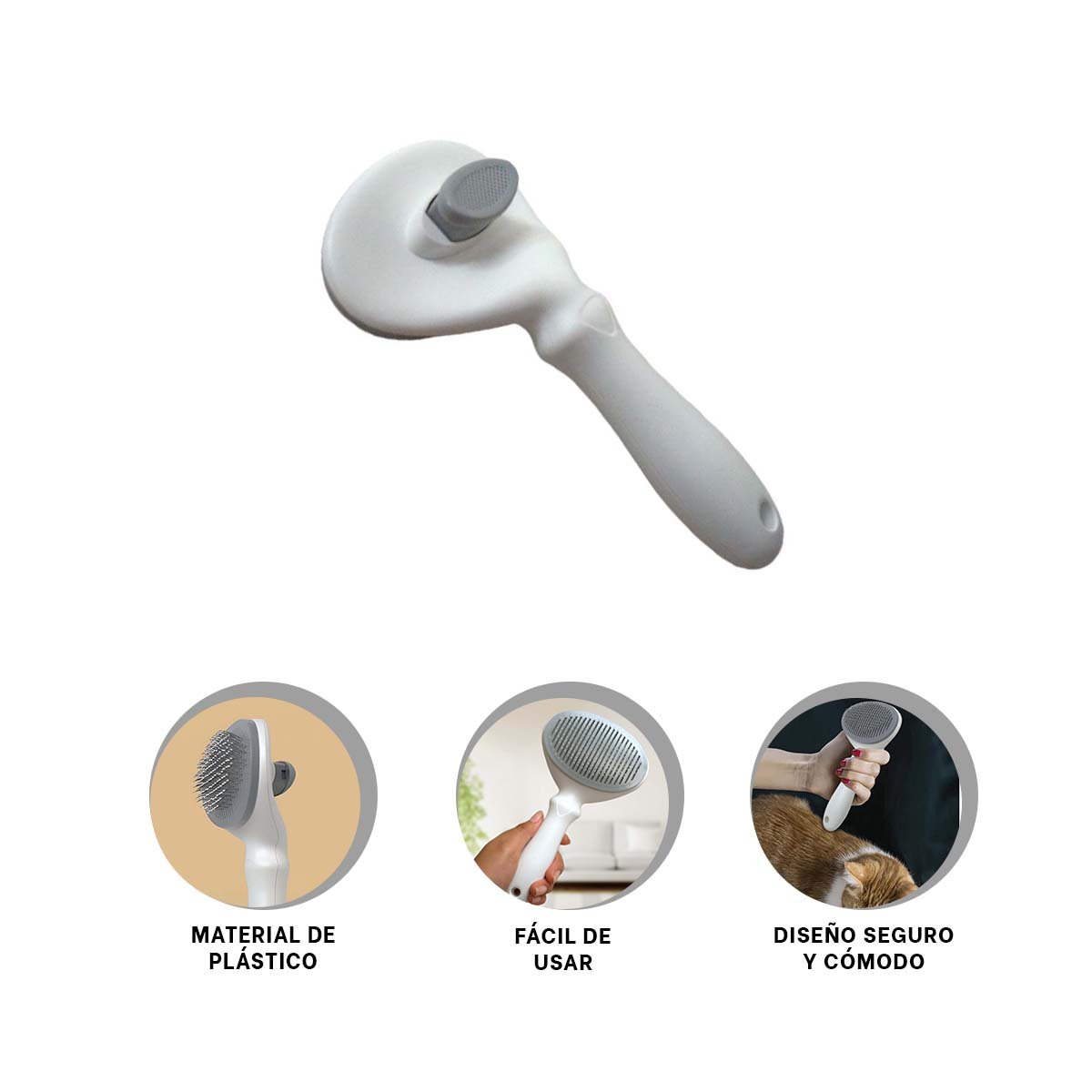 ACCESORIO REMOVEDOR DE PELUSA PLOMO Y BLANCO PARA ROPA Y MASCOTAS EN CASA - 3