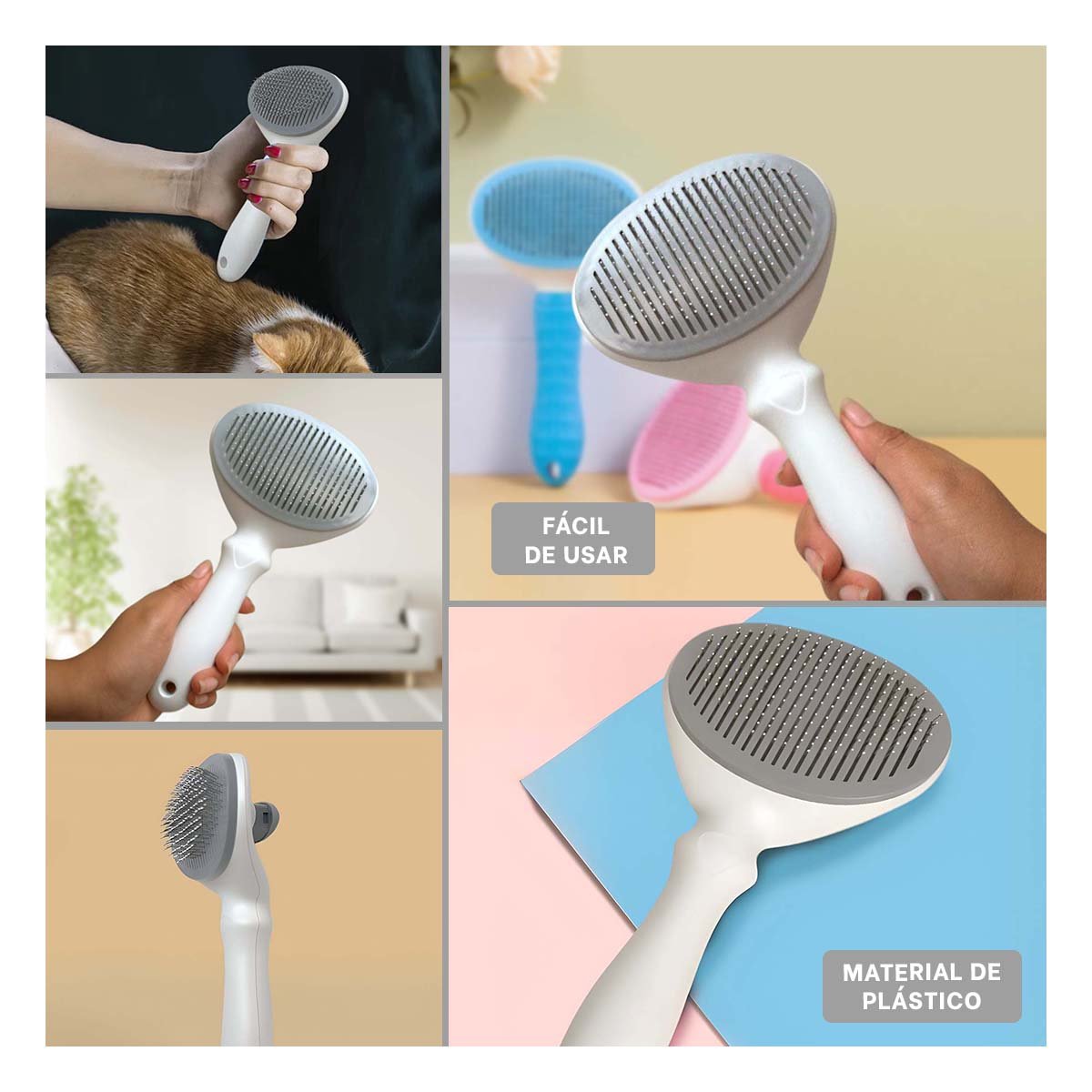 ACCESORIO REMOVEDOR DE PELUSA PLOMO Y BLANCO PARA ROPA Y MASCOTAS EN CASA - 5