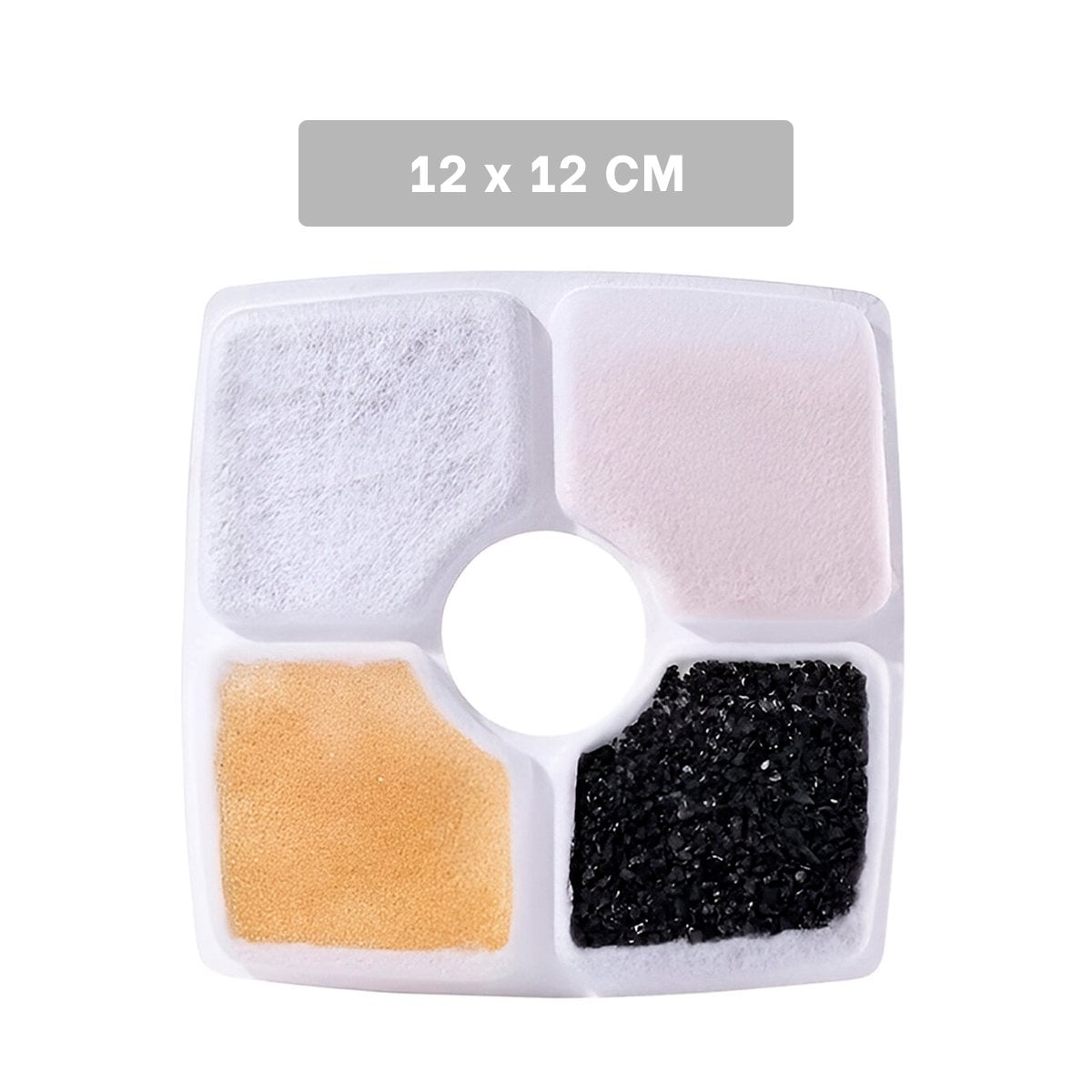PACK6 SISTEMA DE REPUESTO PARA FUENTE DE AGUA BLANCO CUADRADO BORDES CURVOS - 4