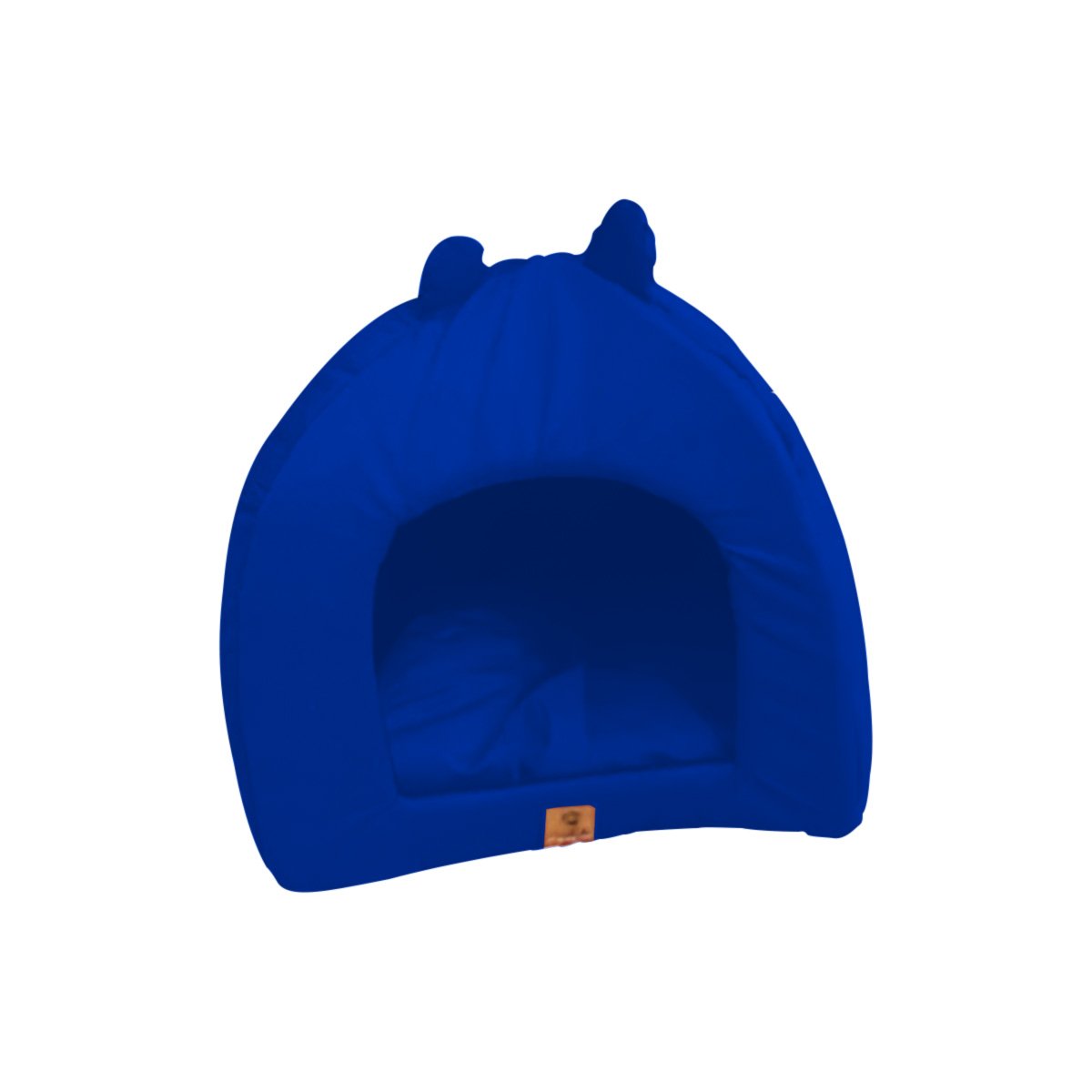 LECHO ACOLCHADO TIPO REFUGIO PARA MASCOTA TALLA L ESTILO GATITOS AZUL ELECTRICO Y+PAPEL REGALO - 1