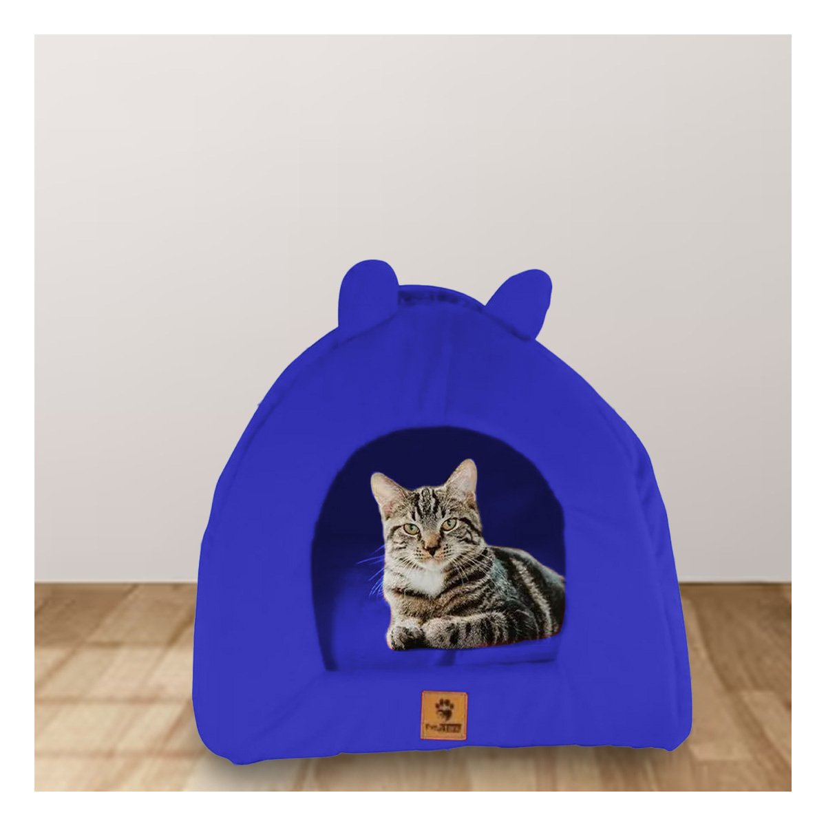 PACK4 LECHO PROTECTOR PARA MASCOTA TALLA L ESTAMPADO GATITOS AZUL ELECTRICO Y+REGALO STICKER - 5