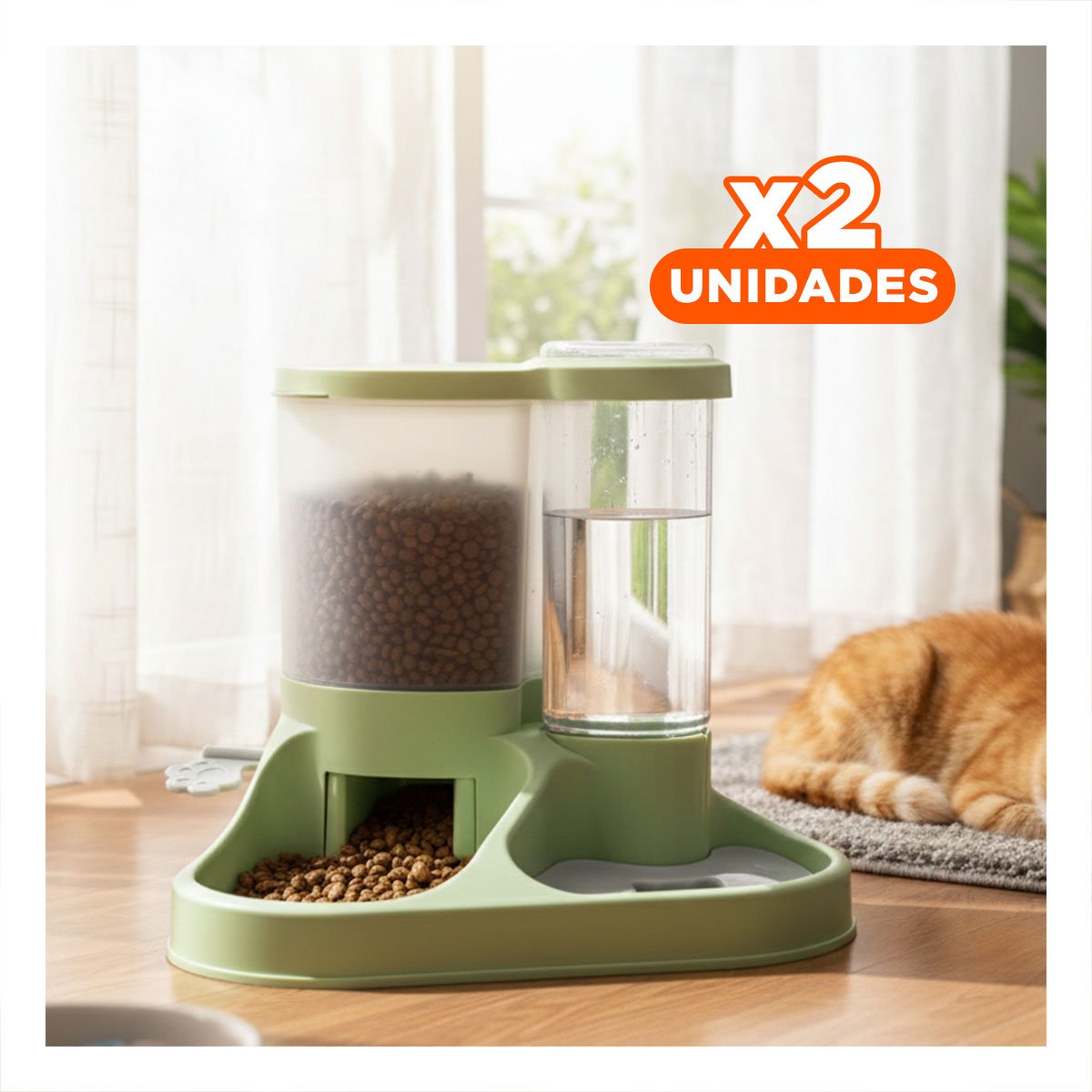 PACK2 UNIDAD INTEGRADA DE ALIMENTACION PARA MASCOTA CON LLAVE Y+REGALO STICKER - 1