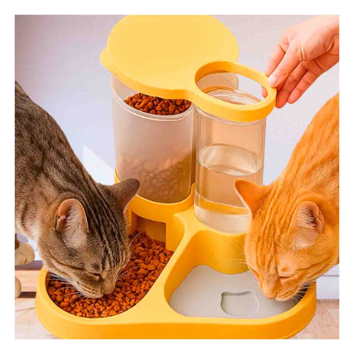PACK4 KIT INTEGRADO DE ALIMENTACION PARA MASCOTA CON LLAVE AMARILLO PRACTICO - 2