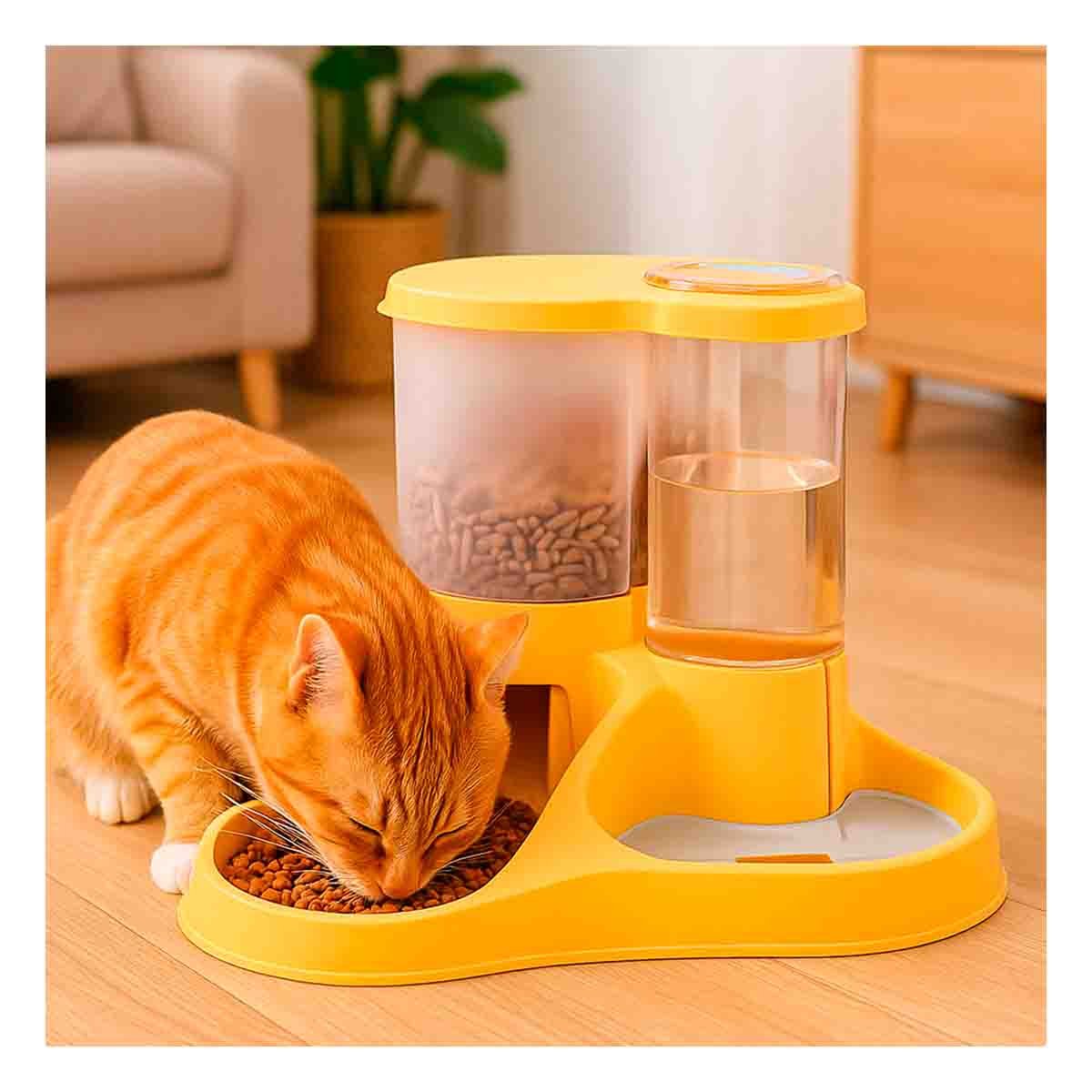 PACK4 KIT INTEGRADO DE ALIMENTACION PARA MASCOTA CON LLAVE AMARILLO PRACTICO - 3