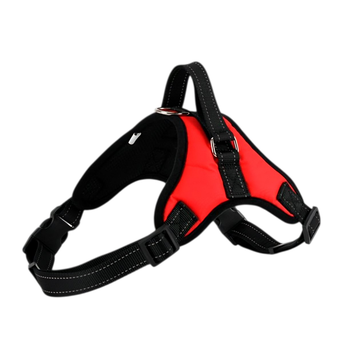 PACK2 ACCESORIO CORPORAL EN H PARA PERRO TALLA M FIRME ROJO Y+REGALO STICKER - 2
