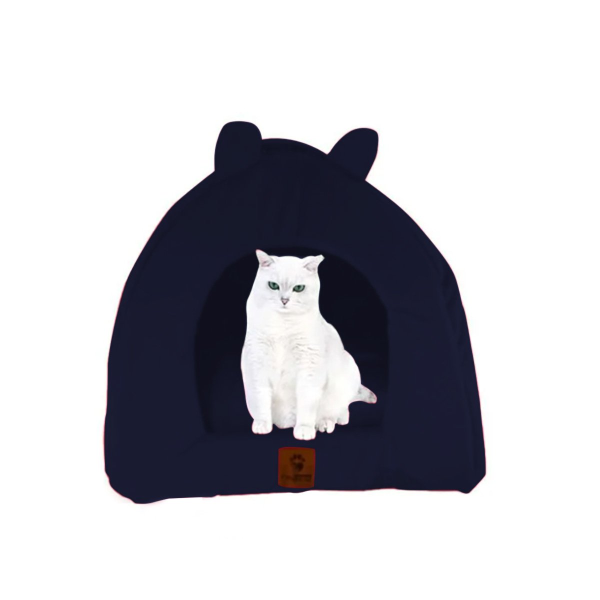DORMIDERO IGLU PARA MASCOTA TALLA L COMODO Y ABRIGADOR AZUL MARINO Y+LIGAS REGALO - 3