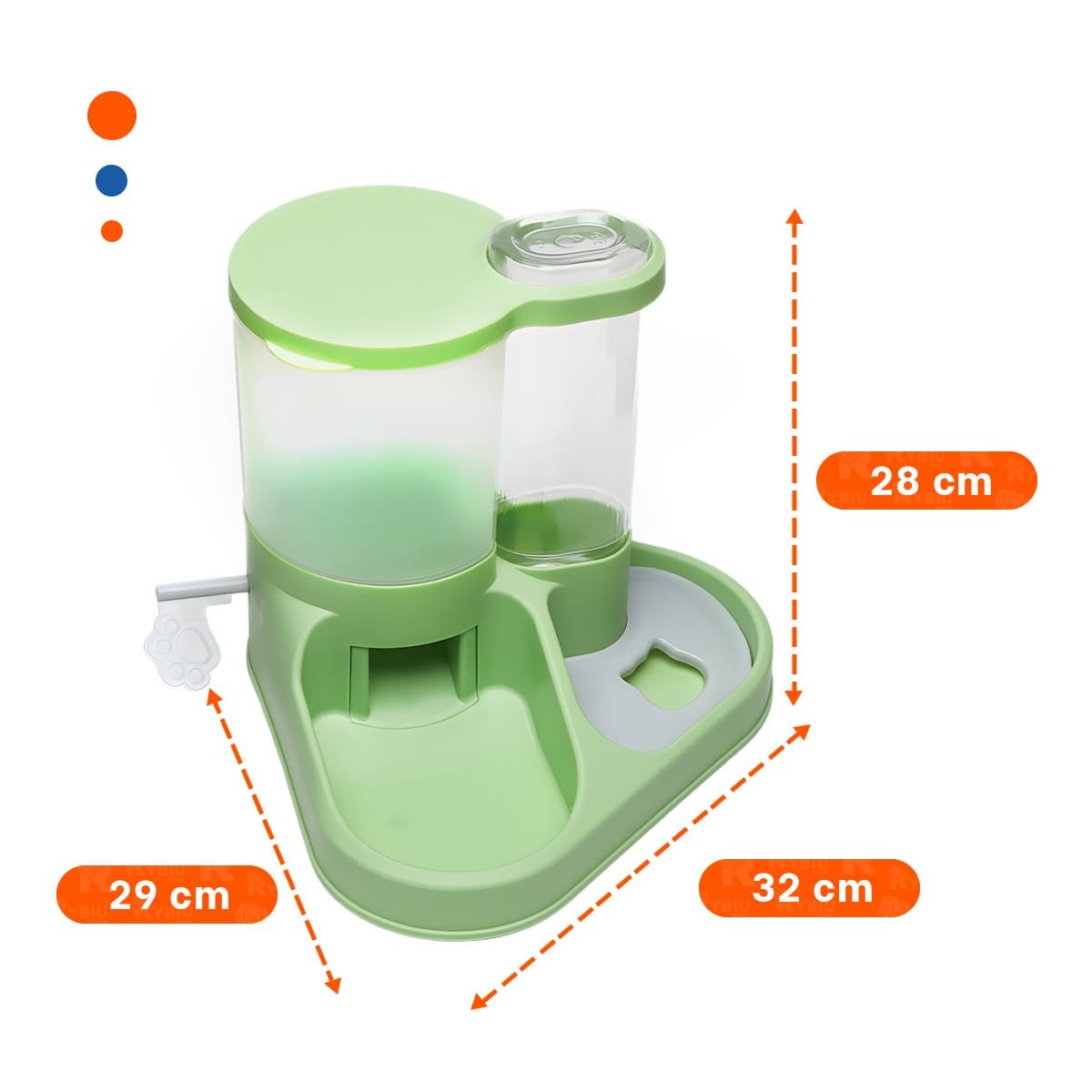 PACK6 SOPORTE INTEGRADO DE ALIMENTACION PARA MASCOTA CON LLAVE Y+PAPEL REGALO - 4