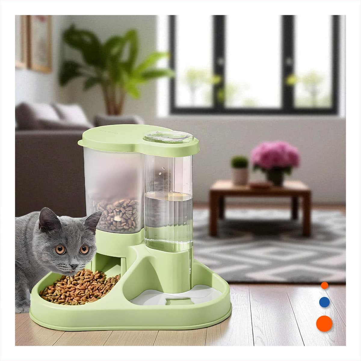 PACK6 SOPORTE INTEGRADO DE ALIMENTACION PARA MASCOTA CON LLAVE Y+PAPEL REGALO - 5