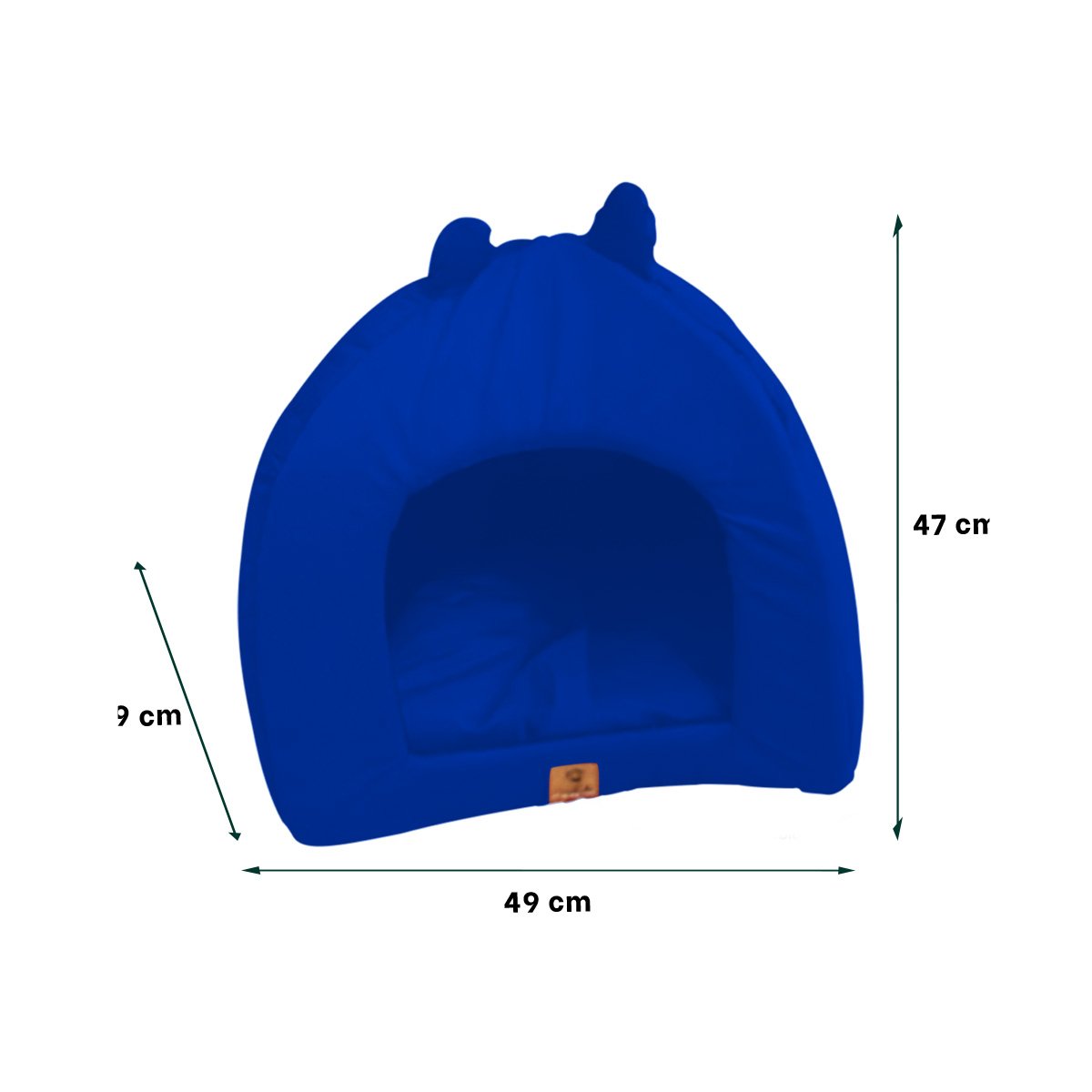 GUARIDA CERRADA PARA GATO TALLA L ESTILO GATITOS SUAVE AZUL ELECTRICO Y+POST IT - 4
