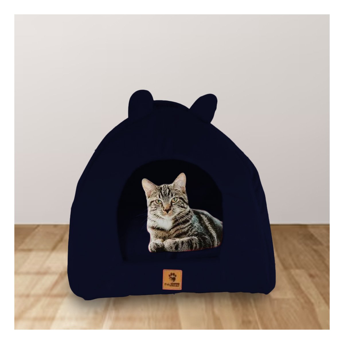 PACK6 CAMA PROTECTORA CERRADA PARA GATO TALLA L AZUL MARINO - 3