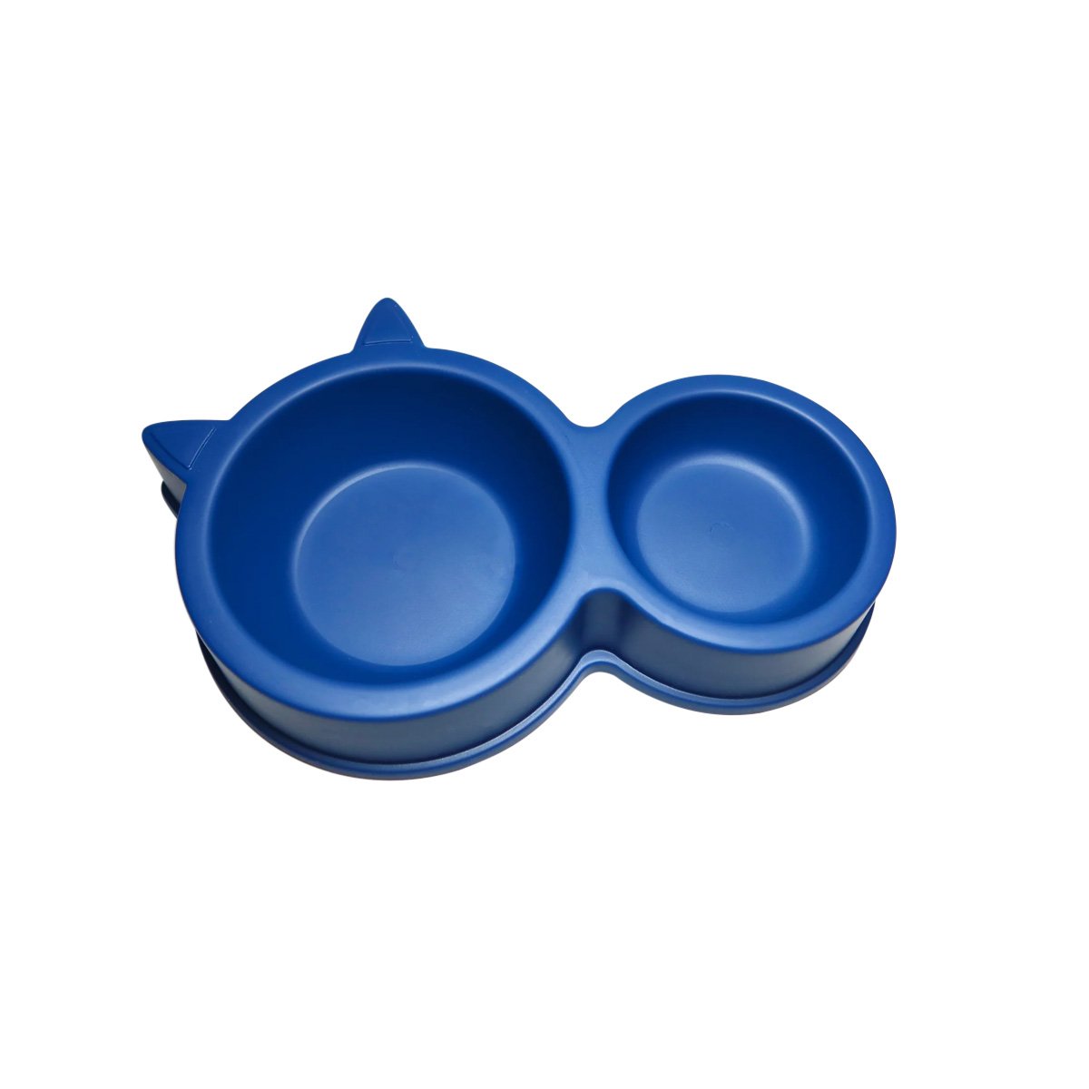 FUENTE DOBLE CON OREJAS DE GATO PARA MASCOTA AZUL MARINO RESISTENTE Y+LIGAS REGALO - 3
