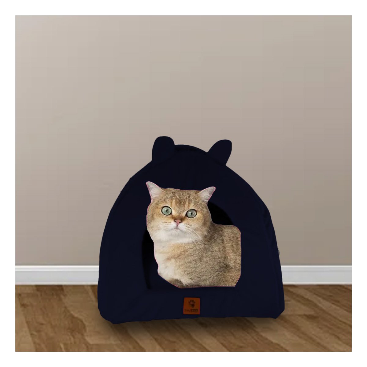 PACK2 GUARIDA INTERIOR PARA GATO TALLA L CON ESTAMPADO GATITOS AZUL MARINO - 5