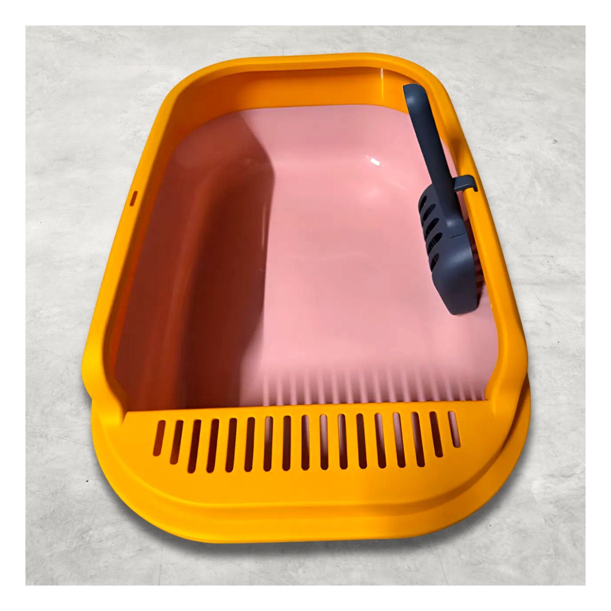 BATEA PLASTICA RESISTENTE PARA USO CONSTANTE 51X36,5CM ROSADO Y NARANJA Y+REGALO STICKER - 5