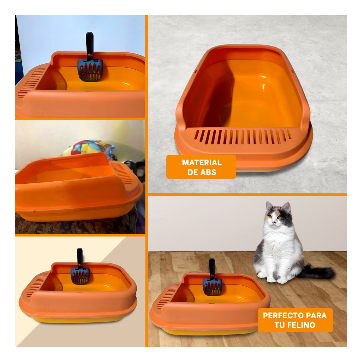 PACK4 MODULO SANITARIO ABIERTO CON PALA CERNIDORA 51X36,5CM NARANJA Y+REGALO STICKER - 2
