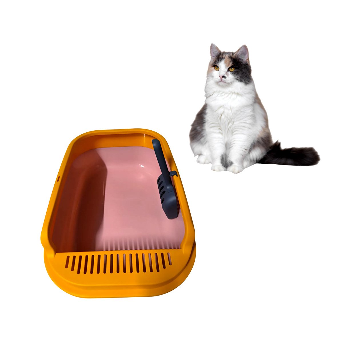 BATEA FUNCIONAL CON ESPACIO GENEROSO 51X36,5CM ROSADO Y NARANJA Y+LIGAS REGALO - 3