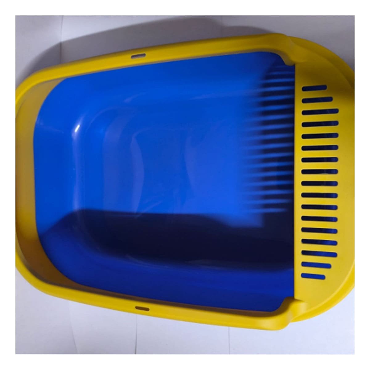 PACK6 CUBETA SANITARIA PARA GATO CON BASE FIRME 51X36,5CM AZUL Y AMARILLO - 5