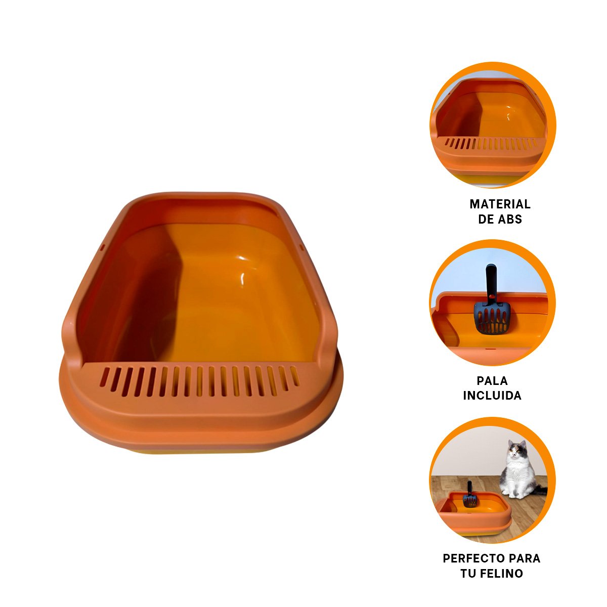 ARENERO ABIERTO CON PALA CERNIDORA 51X36,5CM NARANJA - 3