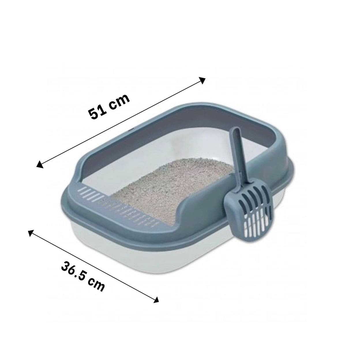 PACK12 ESPACIO FUNCIONAL PARA ARENA EN CASA 51X36,5CM BLANCO Y PLOMO Y+REGALO STICKER - 4
