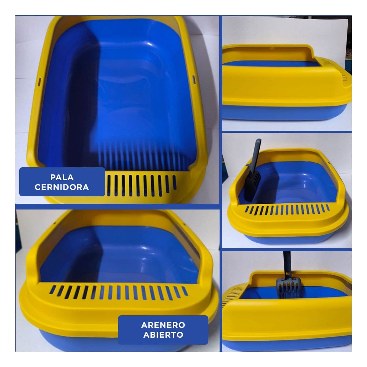 DEPOSITO RESISTENTE PARA MASCOTA 51X36,5CM AZUL Y AMARILLO Y+POST IT - 5