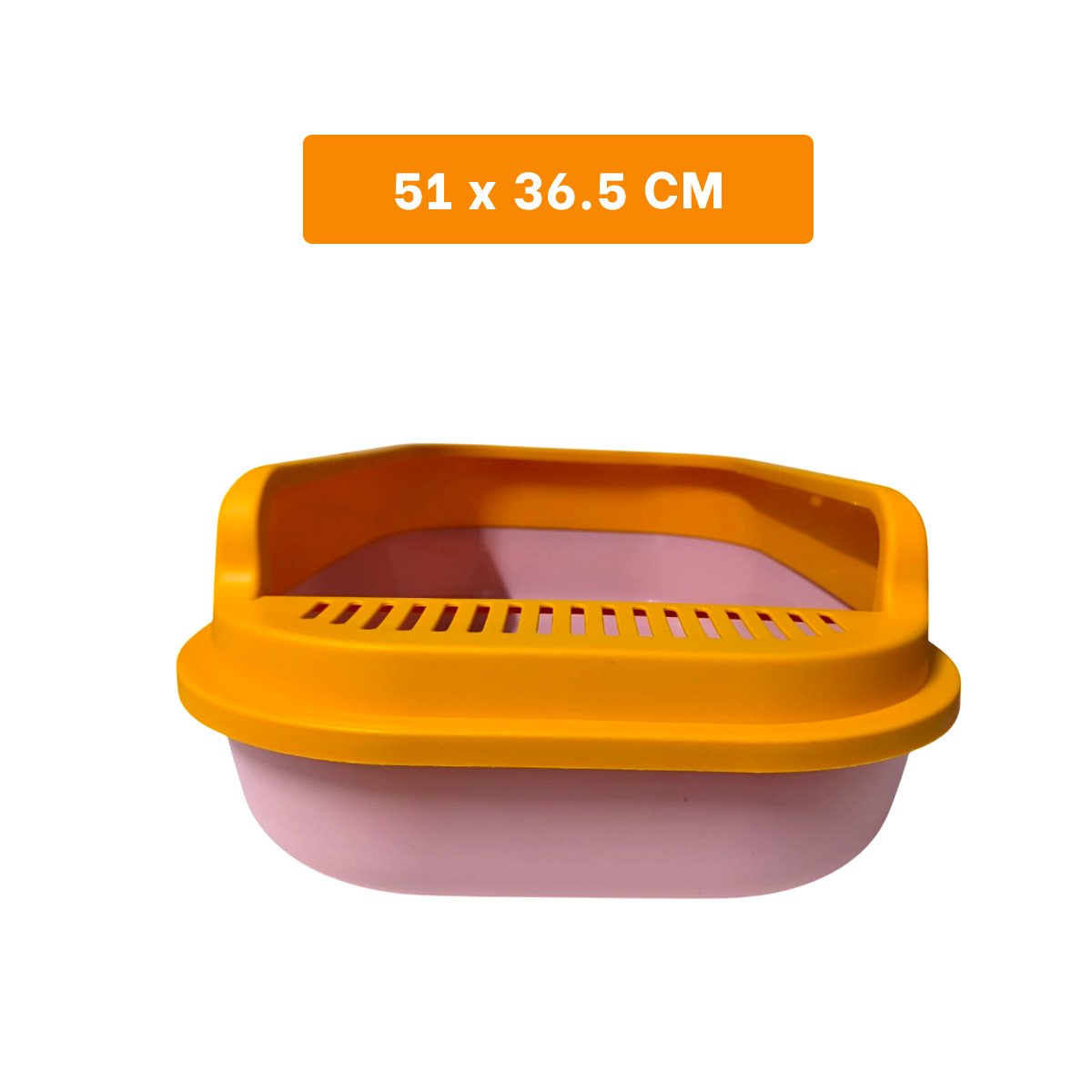 BATEA COMODA PARA AREA DEL GATO 51X36,5CM ROSADO Y NARANJA Y+POST IT - 4