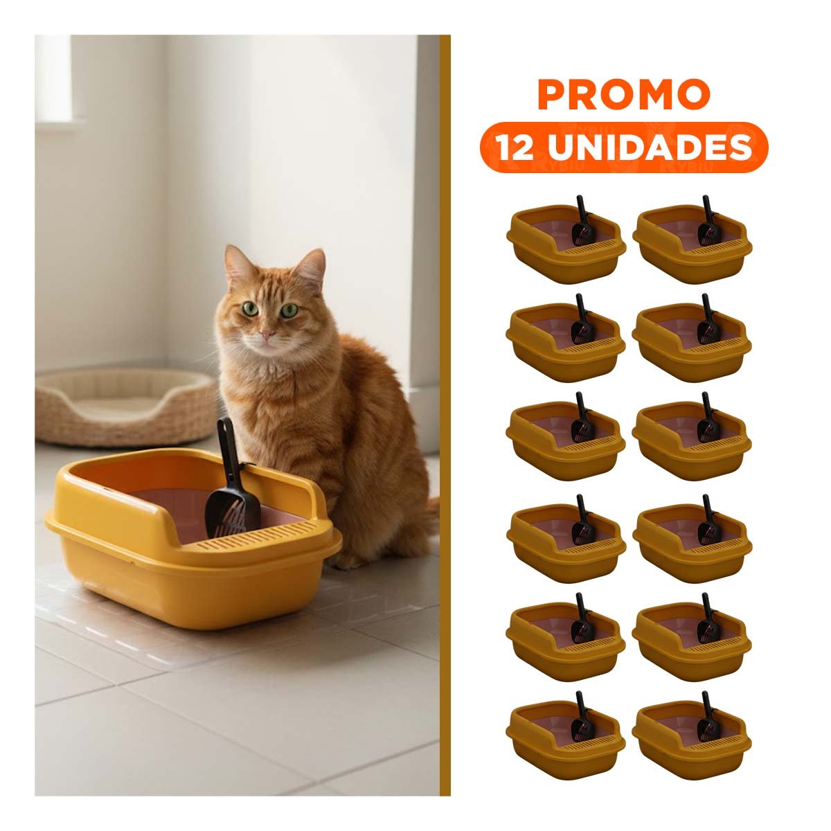 PACK12 ARCA FUNCIONAL PARA HOGAR MODERNO 51X36,5CM ROSADO Y NARANJA Y+REGALO STICKER - 1