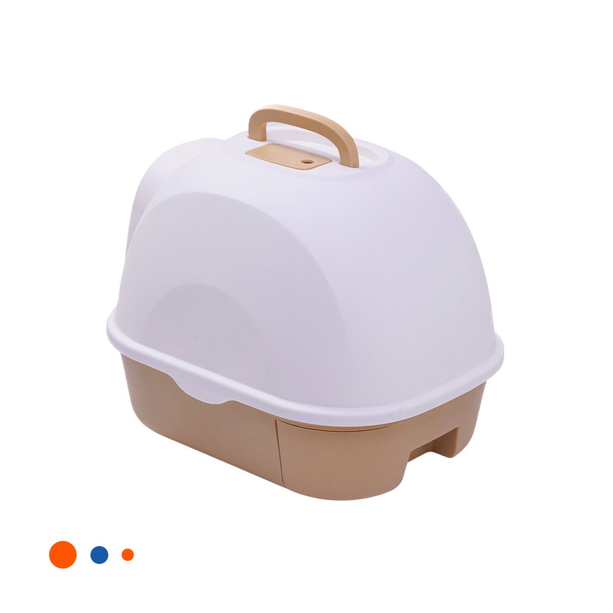 CONTENEDOR DE ARENA FUNCIONAL CON SISTEMA ANTIDERRAME MARRON CLARO Y+LIGAS REGALO - 3