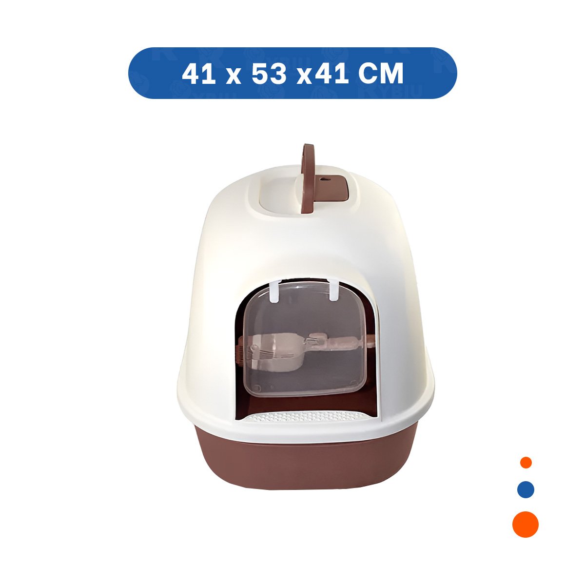 PACK2 CAJON DE ARENA CON SISTEMA CERRADO Y FILTRO INTEGRADO CAFE - 4