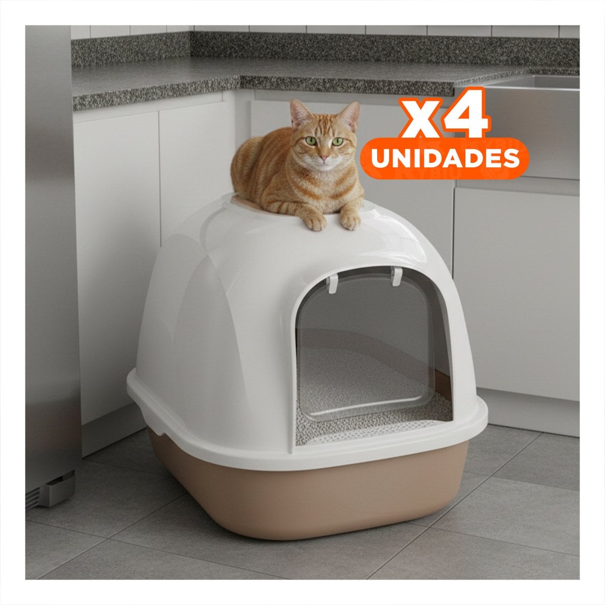 PACK4 CAJON DE ARENA DISENO MINIMALISTA PARA HOGAR MODERNO CAFE - 1