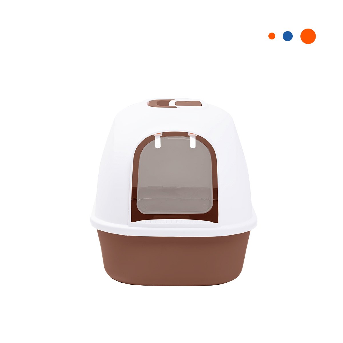 BATEA DE ARENA CON BORDES ELEVADOS Y BASE FIRME CAFE Y+REGALO STICKER - 3