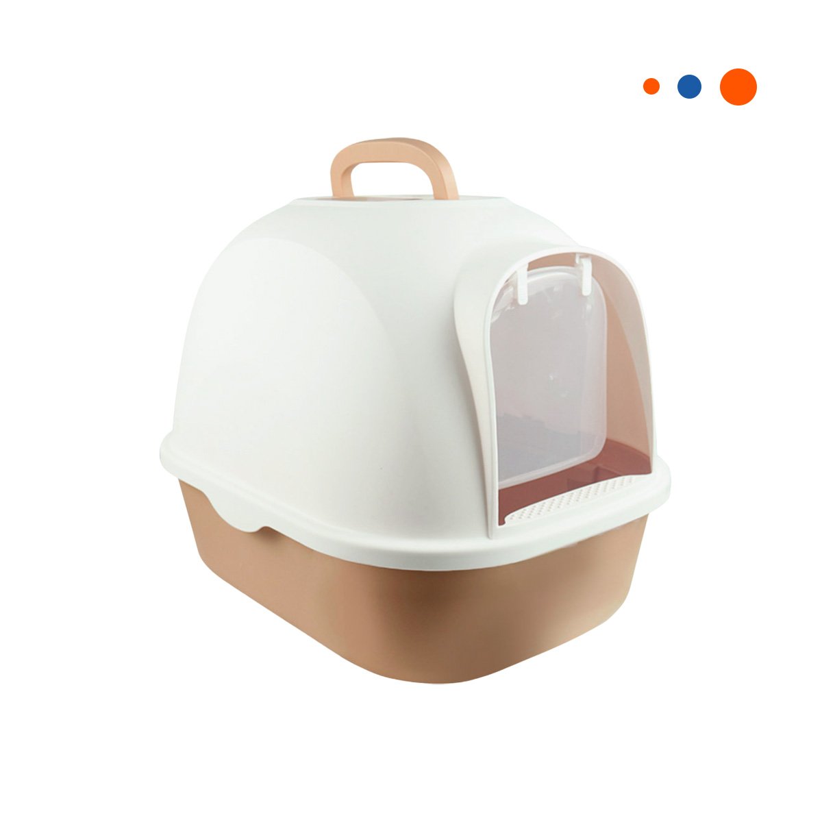CONTENEDOR DE ARENA COMPACTO PARA ESPACIOS PEQUENOS MARRON CLARO Y+REGALO STICKER - 3