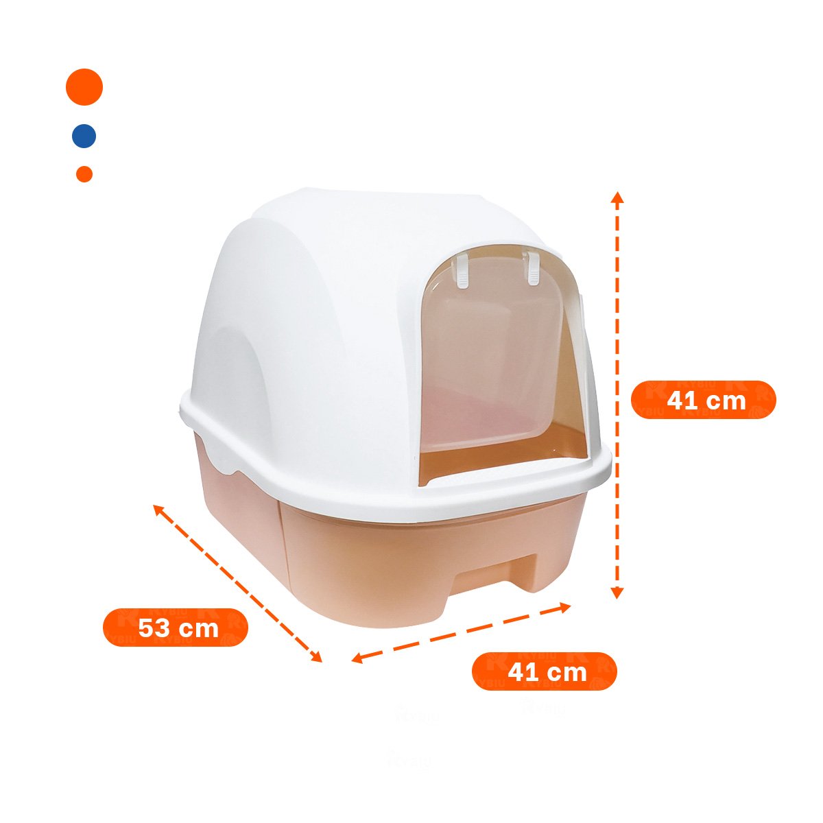 PACK4 RECIPIENTE CON ARENA COMPACTO Y FACIL DE MANTENER MARRON CLARO - 4