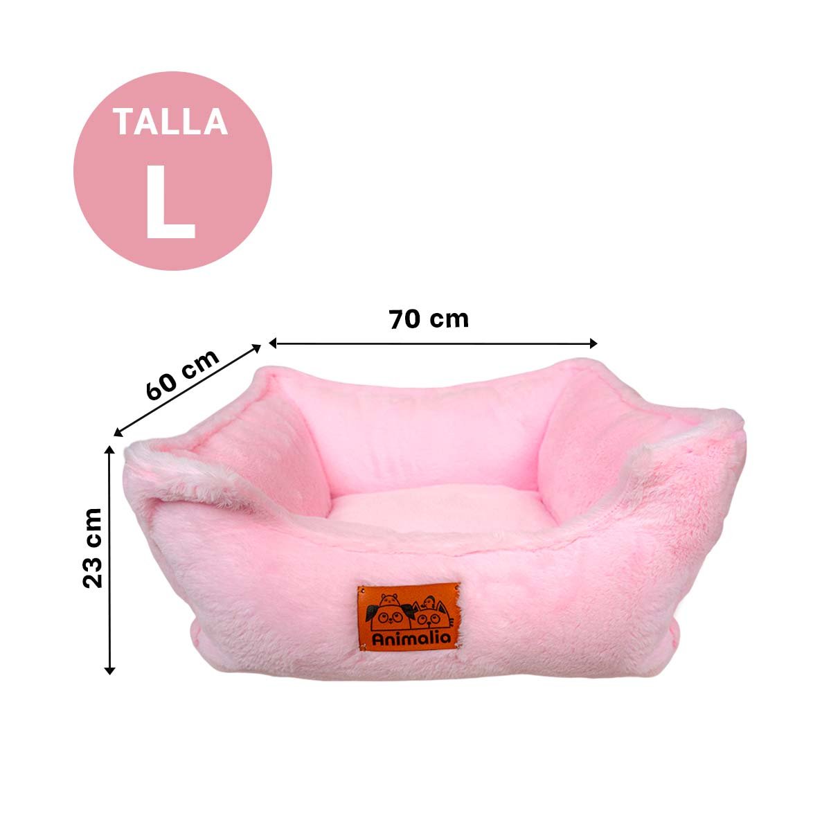 PACK6 DESCANSO ACOLCHADO CON COJIN CENTRAL TALLA L ROSADO PELUCHE LAZO - 4