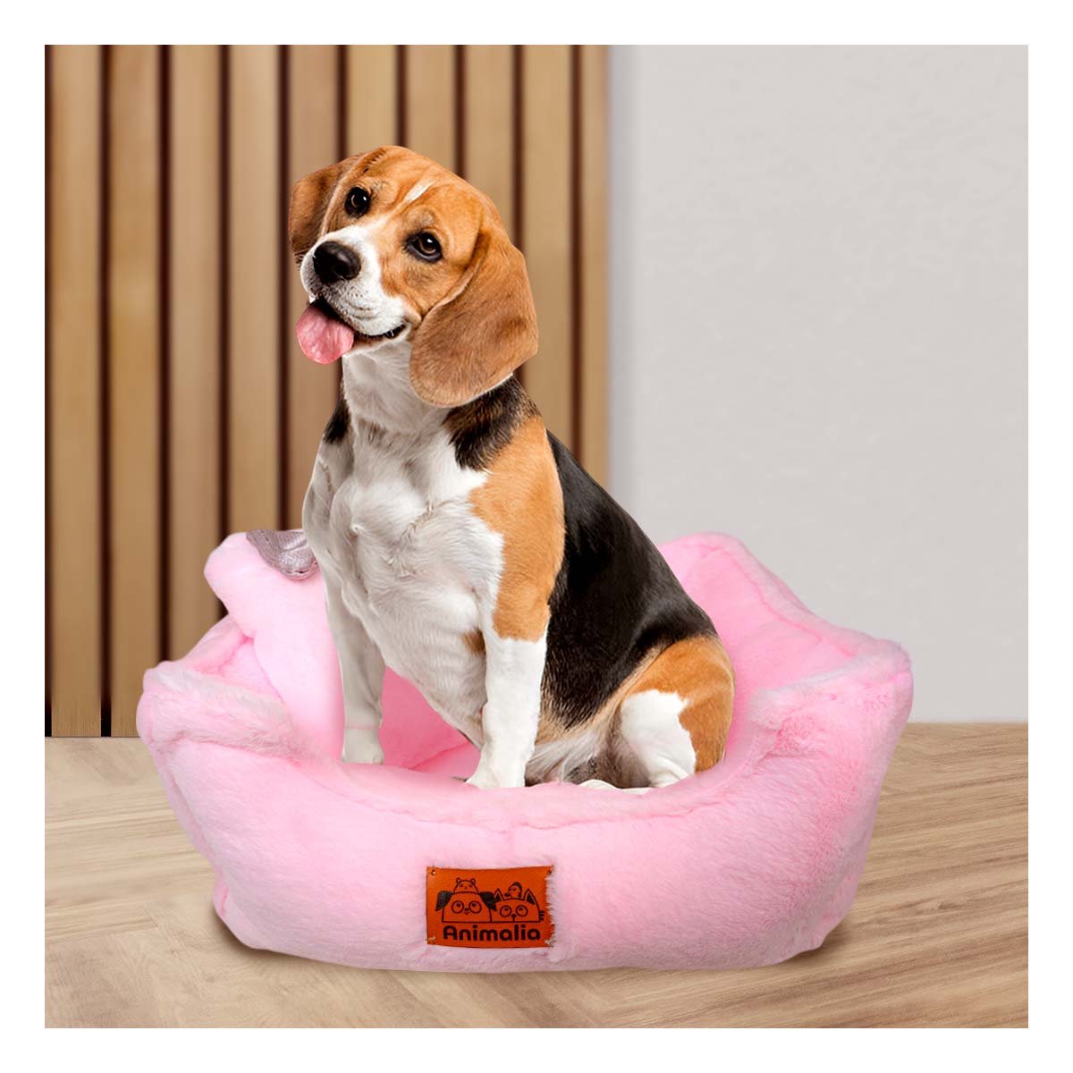 PACK6 DESCANSO ACOLCHADO CON COJIN CENTRAL TALLA L ROSADO PELUCHE LAZO - 5