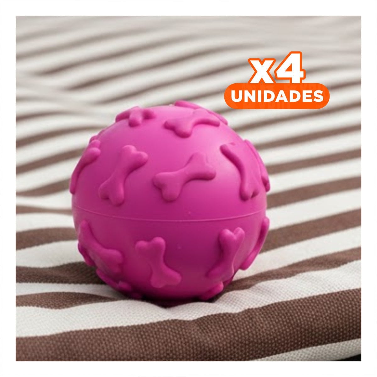 PACK4 JUGUETE PARA LANZAR PET CON DISENO ALEGRE FUCSIA - 1
