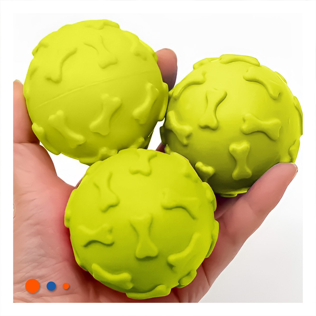 PACK4 ACCESORIO DE ENTRENAMIENTO PARA PERRO CON FIGURAS DE HUESO VERDE LIMON - 5
