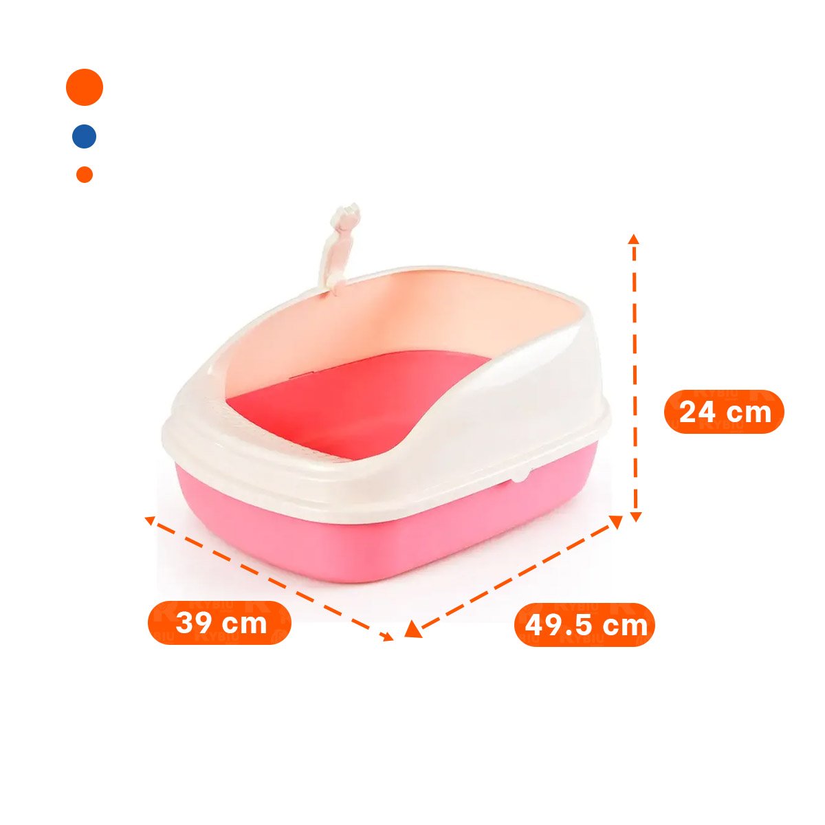 PACK12 CUBETA DE ARENA MODERNA Y PRACTICA 37,7X50X21CM CELESTE Y+REGALO STICKER - 4