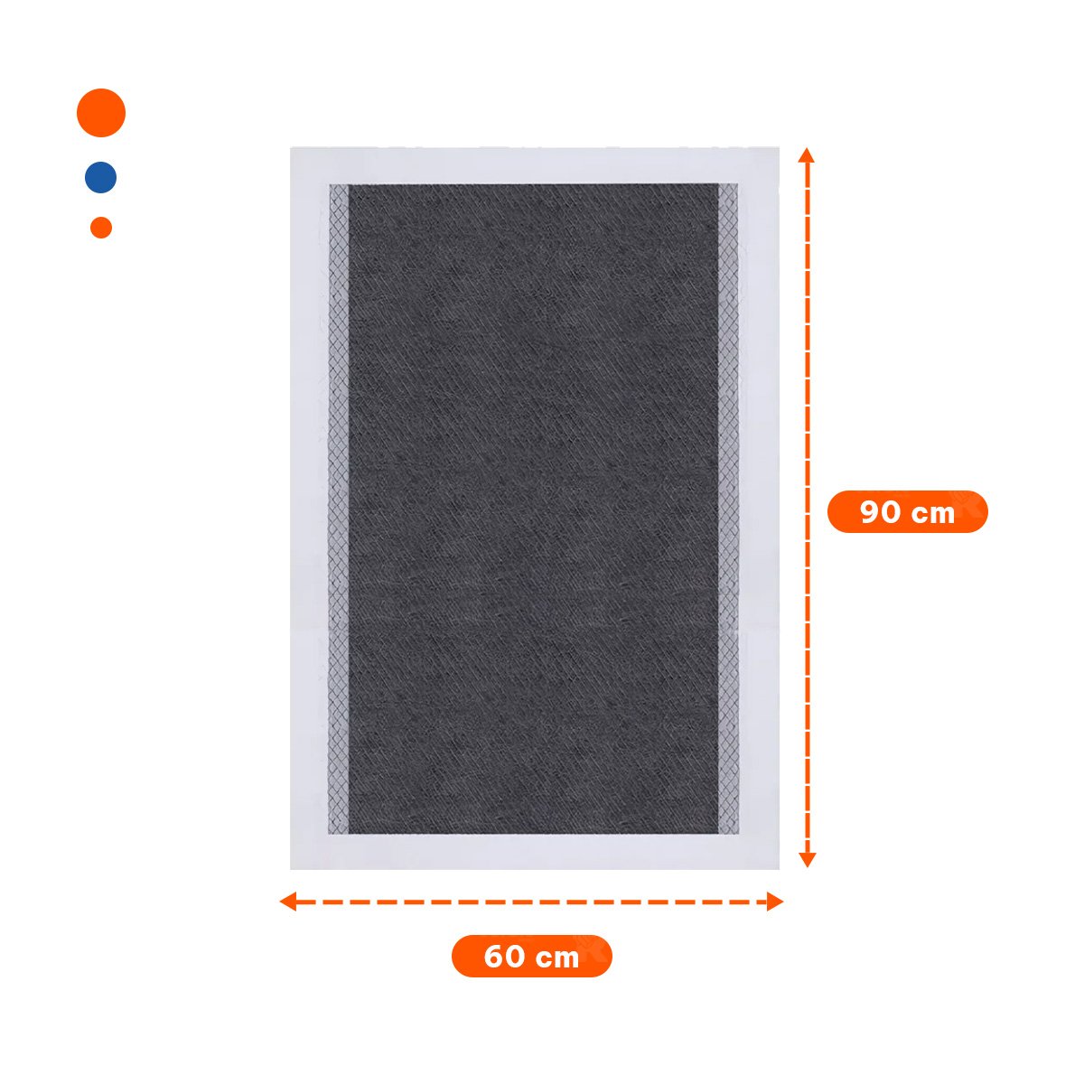 PACK6 CUBIERTA HIGIENICA DE ENTRENAMIENTO CANINO 60X60 CM TALLA L 40 NEGRO Y+PAPEL REGALO - 4