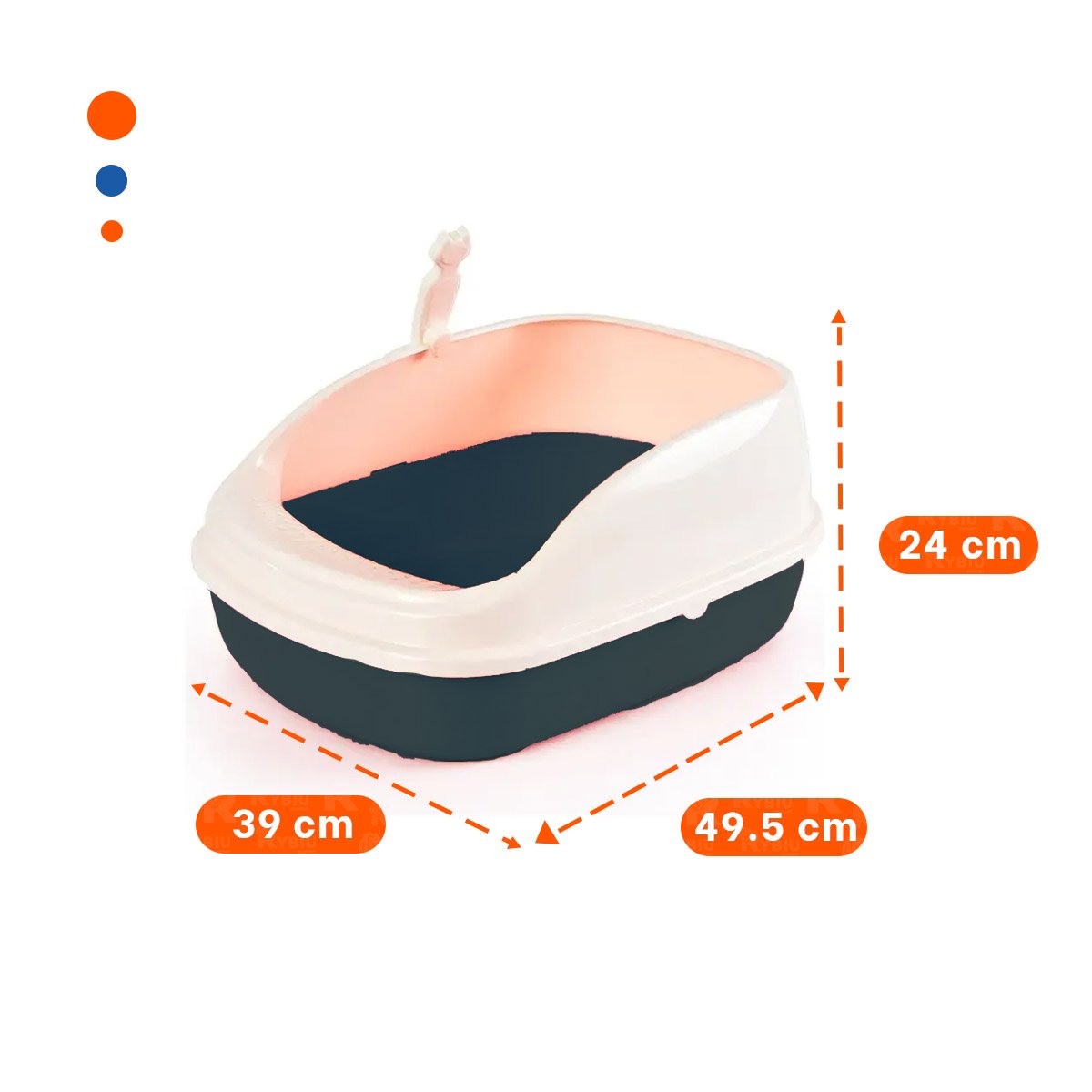 PACK12 ARCA DE ARENA COMODA Y PRACTICA PARA MASCOTAS 37,7X50X21CM CELESTE - 4