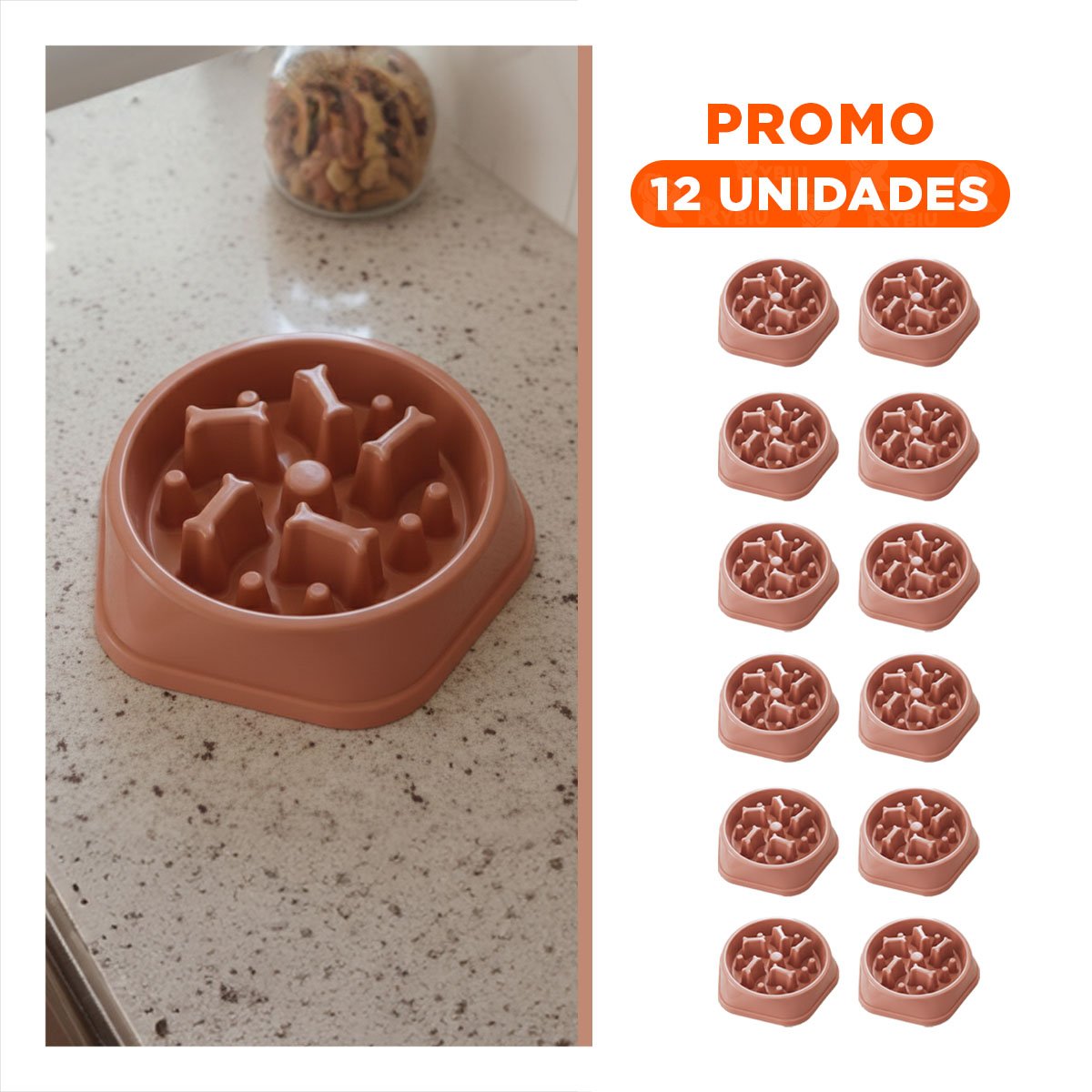 PACK12 ESTACION PARA ESTIMULAR ACTIVIDAD MENTAL DE MASCOTAS EXAGONAL AZUL Y+REGALO STICKER - 1