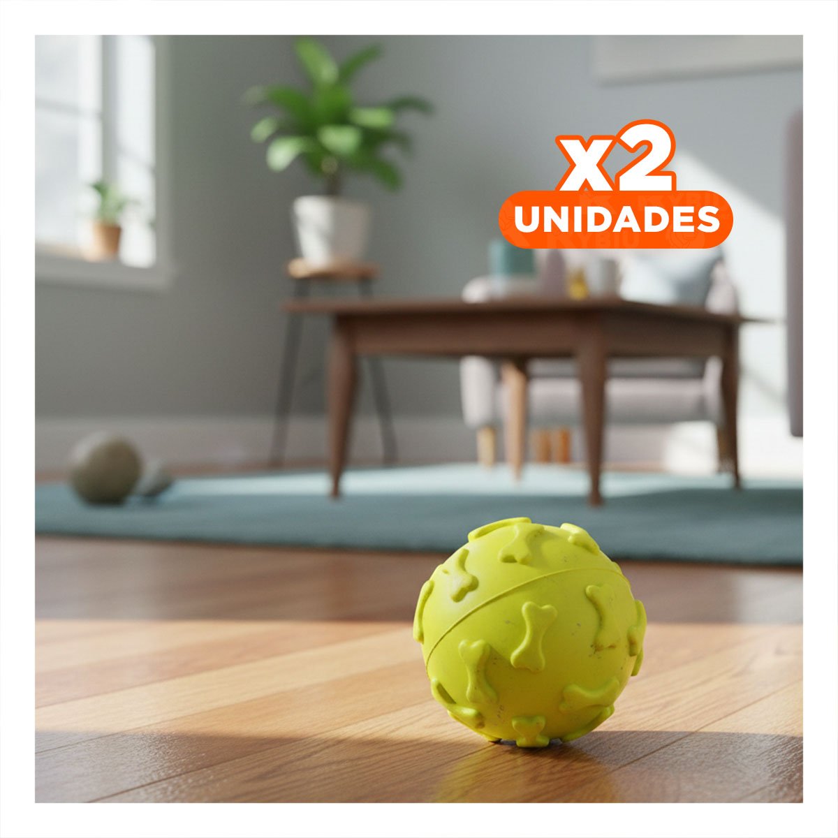 PACK2 ACCESORIO RECREATIVO PARA MASCOTA CON SUPERFICIE GRABADA VERDE LIMON Y+REGALO STICKER - 1