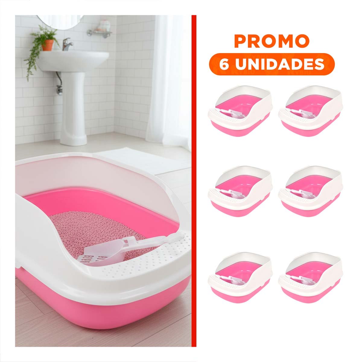 PACK6 ARCA DE ARENA RESISTENTE Y COMODA 37,7X50X21CM CELESTE - 1
