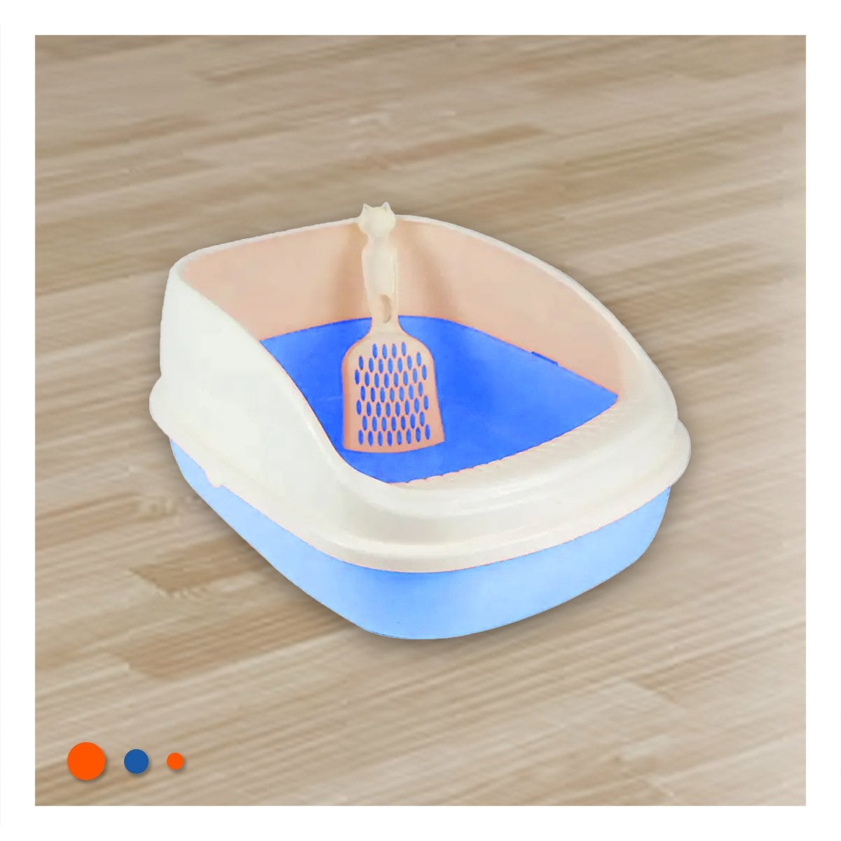 PACK12 CUBETA DE ARENA MODERNA Y PRACTICA 37,7X50X21CM CELESTE Y+REGALO STICKER - 5