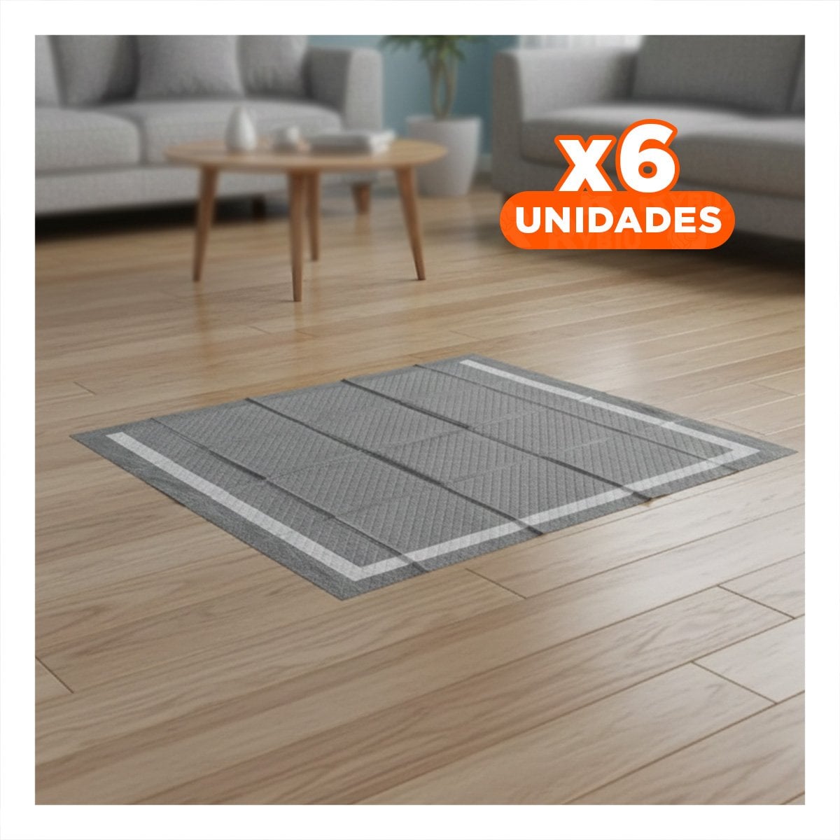 PACK6 CUBIERTA DESECHABLE PARA CONTROL DE OLORES 60X60 CM TALLA L 40 NEGRO Y+REGALO STICKER - 1