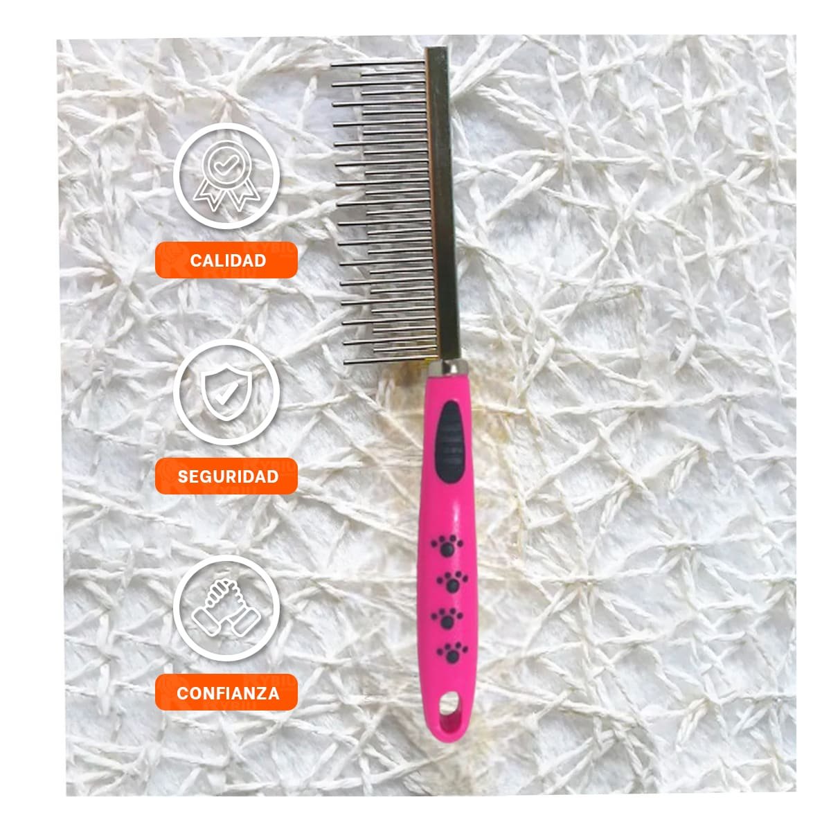 PACK6 LIMPIADOR DE PELO METAL RESISTENTE Y FACIL DE USAR 37,7X50X21CM ROSADO - 5